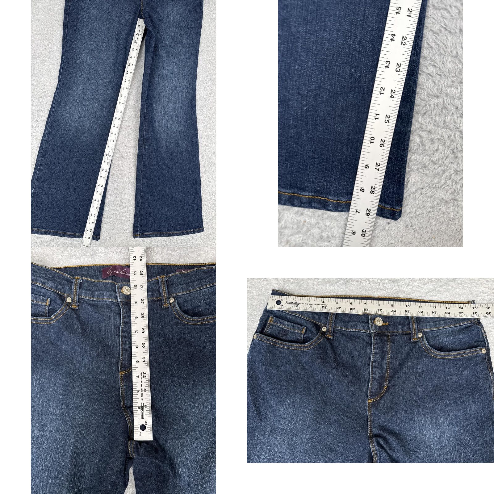 Gloria Vanderbilt Gloria Vanderbilt Amanda Bootcut Jeans Womens 8S Blue High Rise Stretch 29x30 Denim Jeans bootcut Womens 8S Blue Gloria Vanderbilt Amanda Size 30" / US 8 / IT 44 - 8 Thumbnail