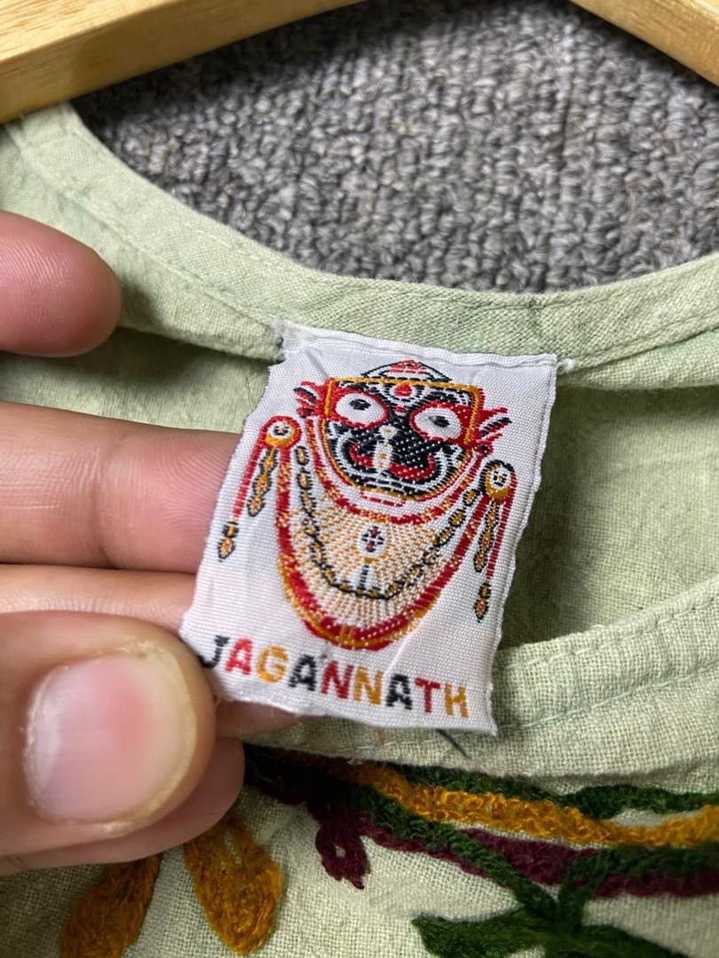 Japanese Brand Jagannath Embroidered Apron Long Dress (180) Size ONE SIZE - 3 Thumbnail