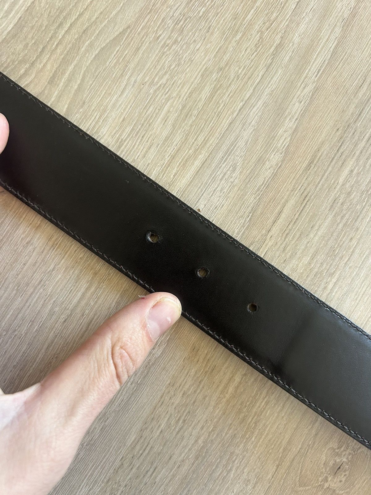 Gucci Gucci Brown Leather GG Supreme Web Belt Size 38 - 16 Thumbnail
