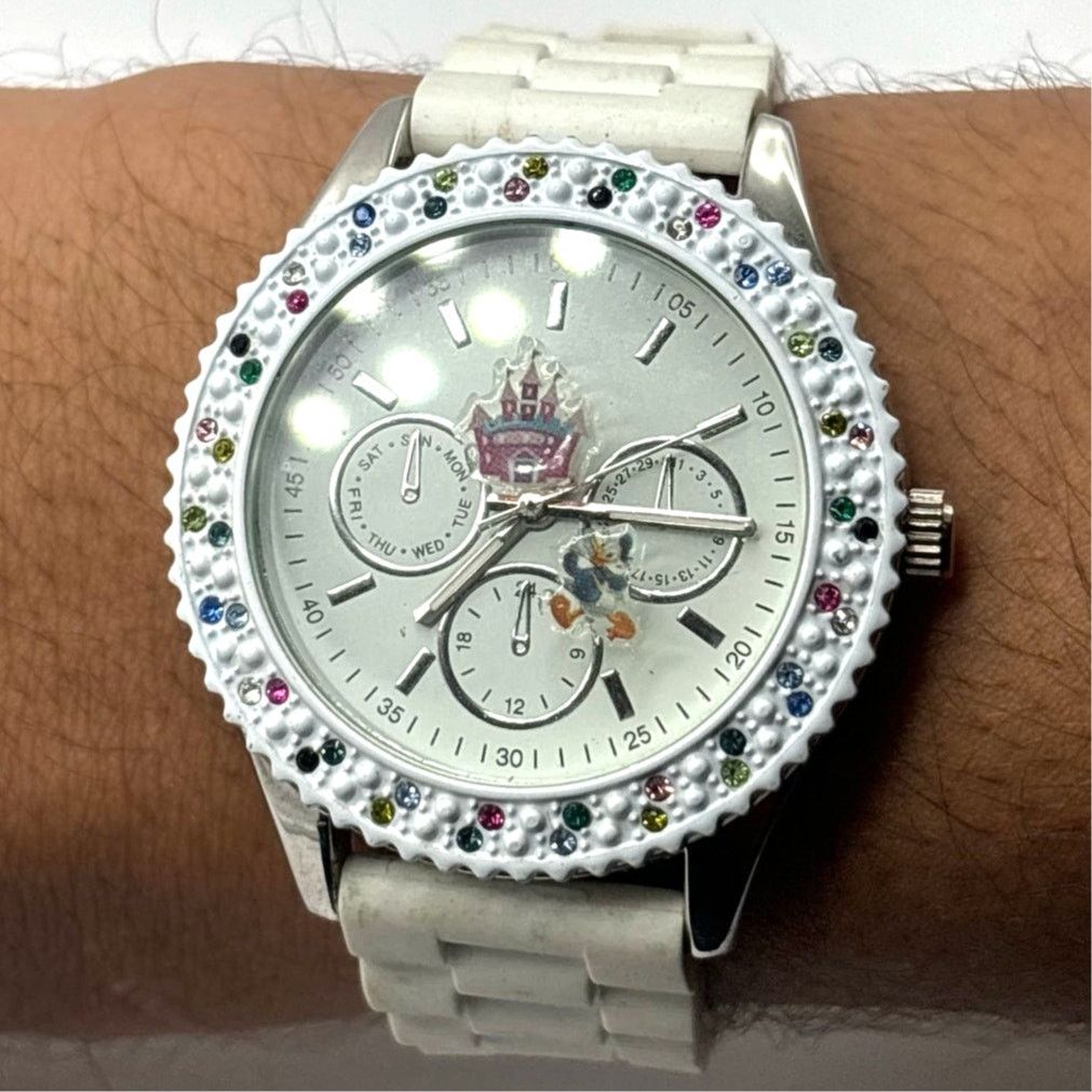 Other Y2K White Crystal Men's Watch Size ONE SIZE - 2 Thumbnail