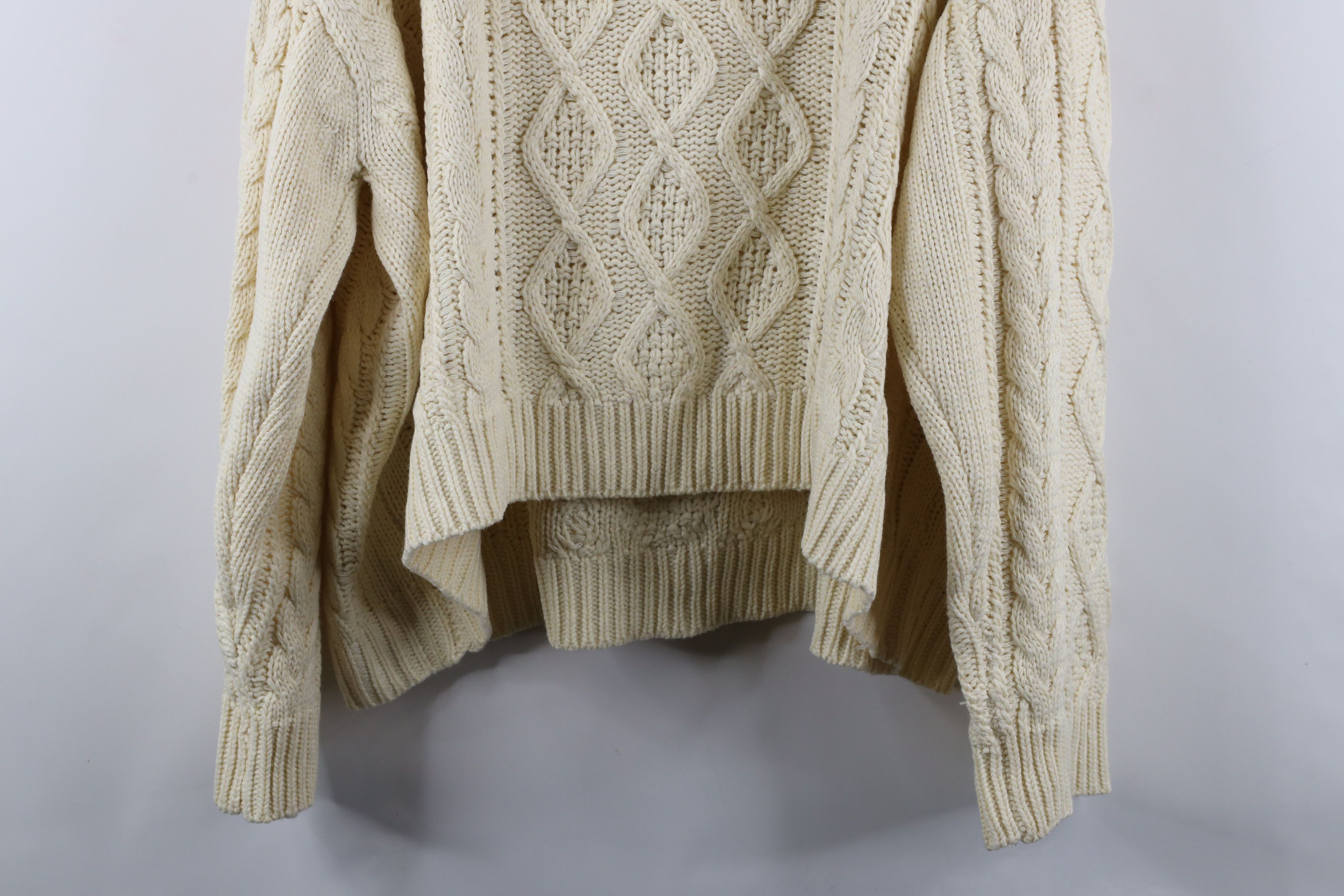 Vintage Vintage 90s Streetwear Chunky Cable Knit Fisherman Sweater Size 3XL / US 20-22 - 11 Thumbnail