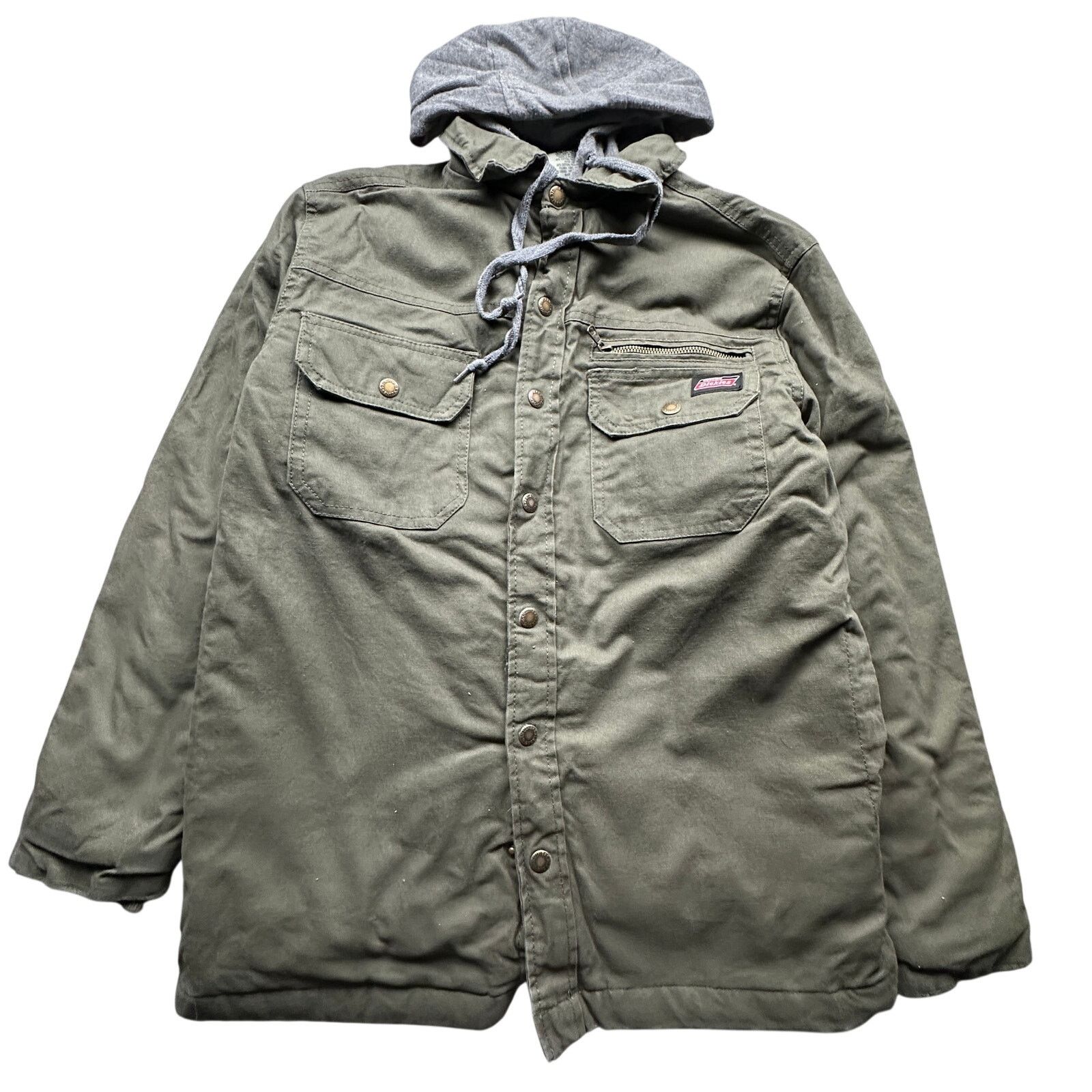 Dickies Dickies Olive Green Duck Canvas Work Hooded Jacket Mens S Size US S / EU 44-46 / 1 - 1 Thumbnail