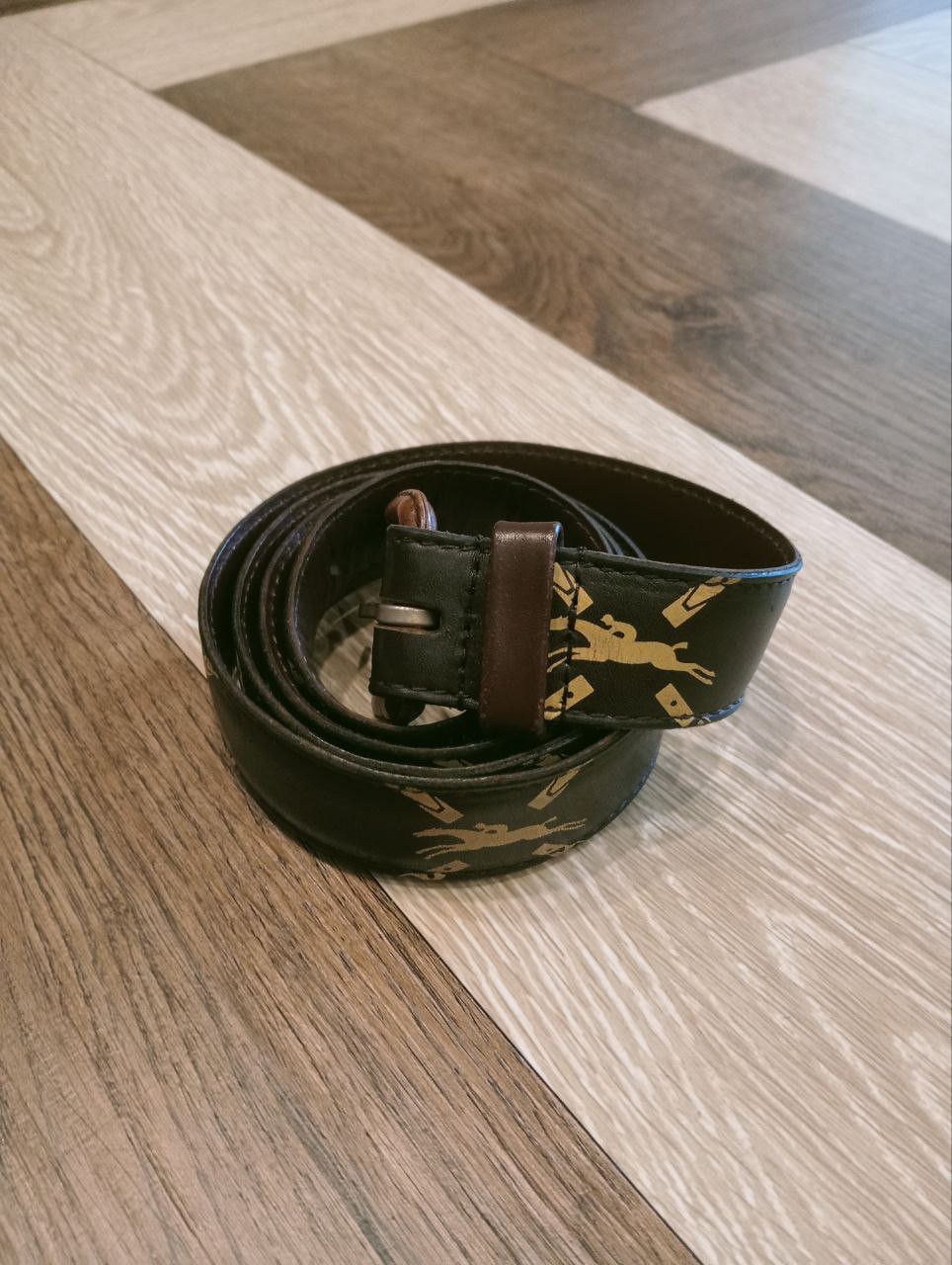 Longchamp VINTAGE LONGCHAMP MONOGRAM LEATHER BELT Size ONE SIZE - 3 Thumbnail