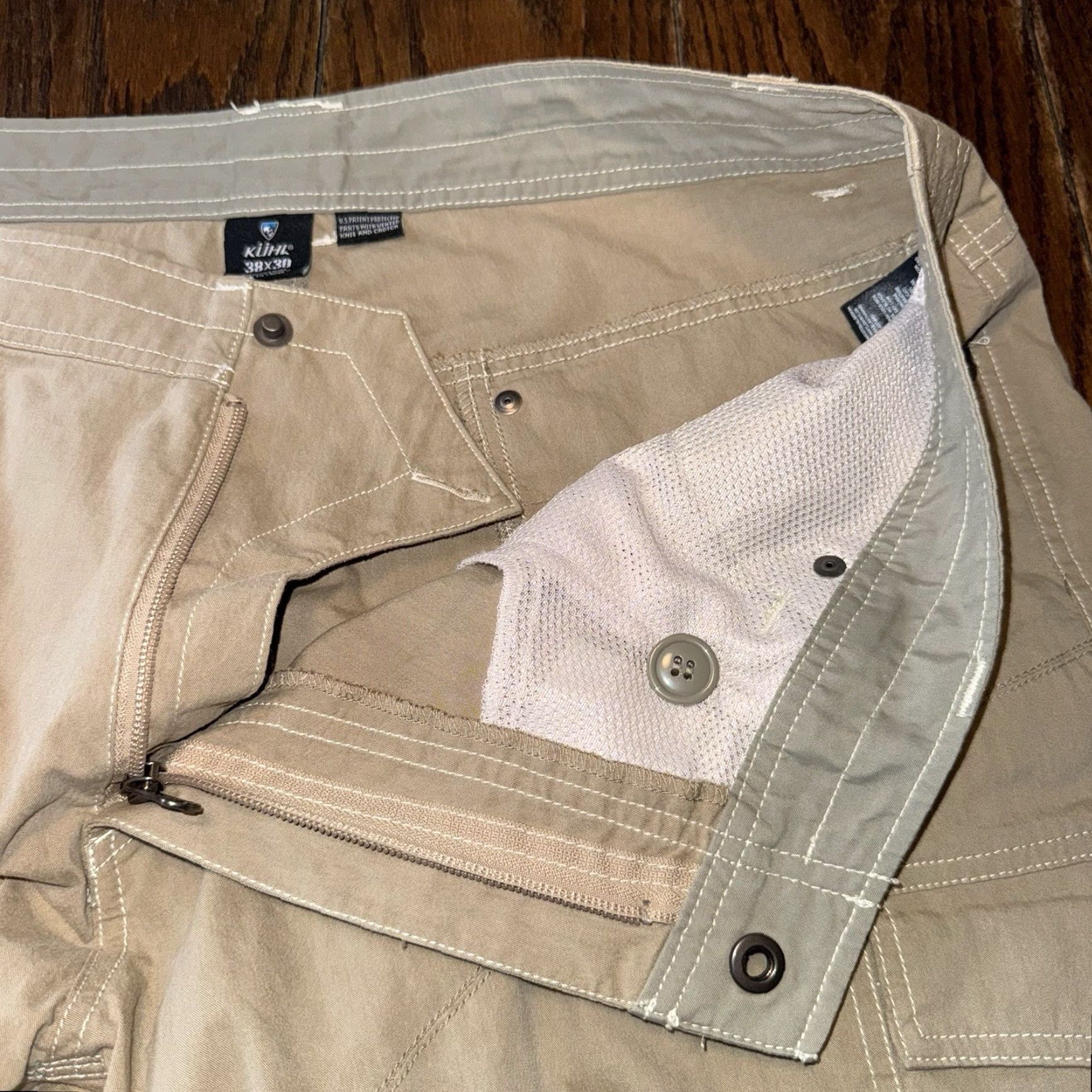 Vintage Kuhl Pants Mens 38x30 Beige Outdoor Hiking Vented Cargo Size US 38 / EU 54 - 6 Thumbnail