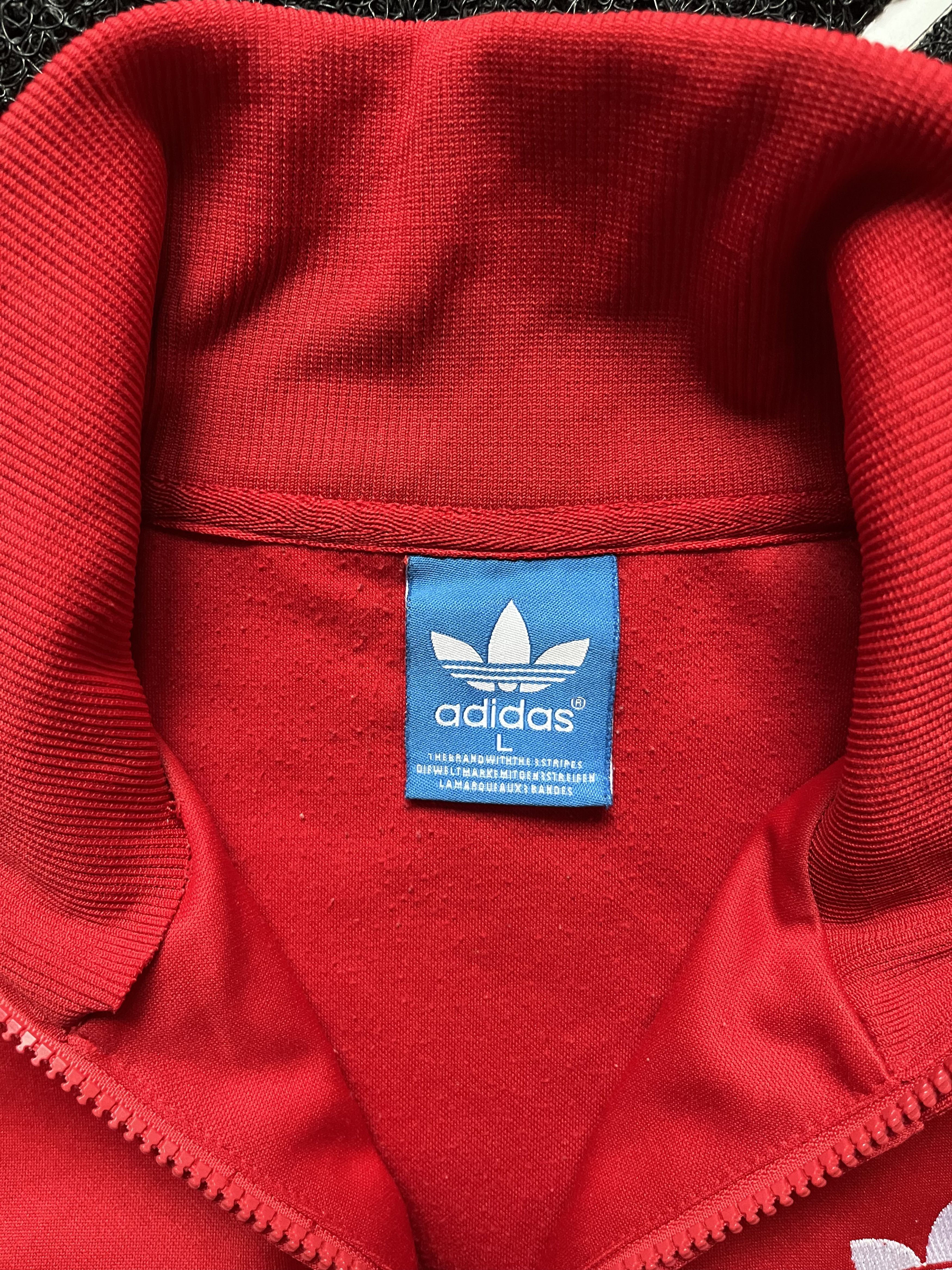 Adidas Vintage Adidas Firebird Zip Track Jacket Red White Stripes Size US L / EU 52-54 / 3 - 3 Thumbnail