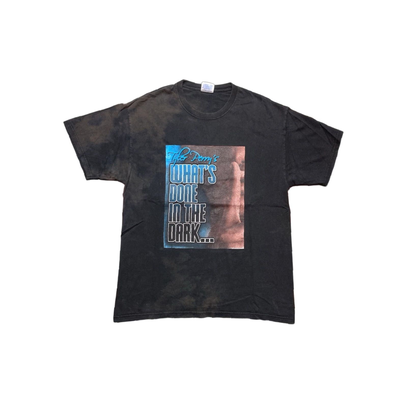 Hanes VINTAGE Hanes T-Shirt Tyler Perry what’s done in the dark movie promo Large Men L Black Graphic Shirt Movie Mens Size US L / EU 52-54 / 3 - 1 Thumbnail