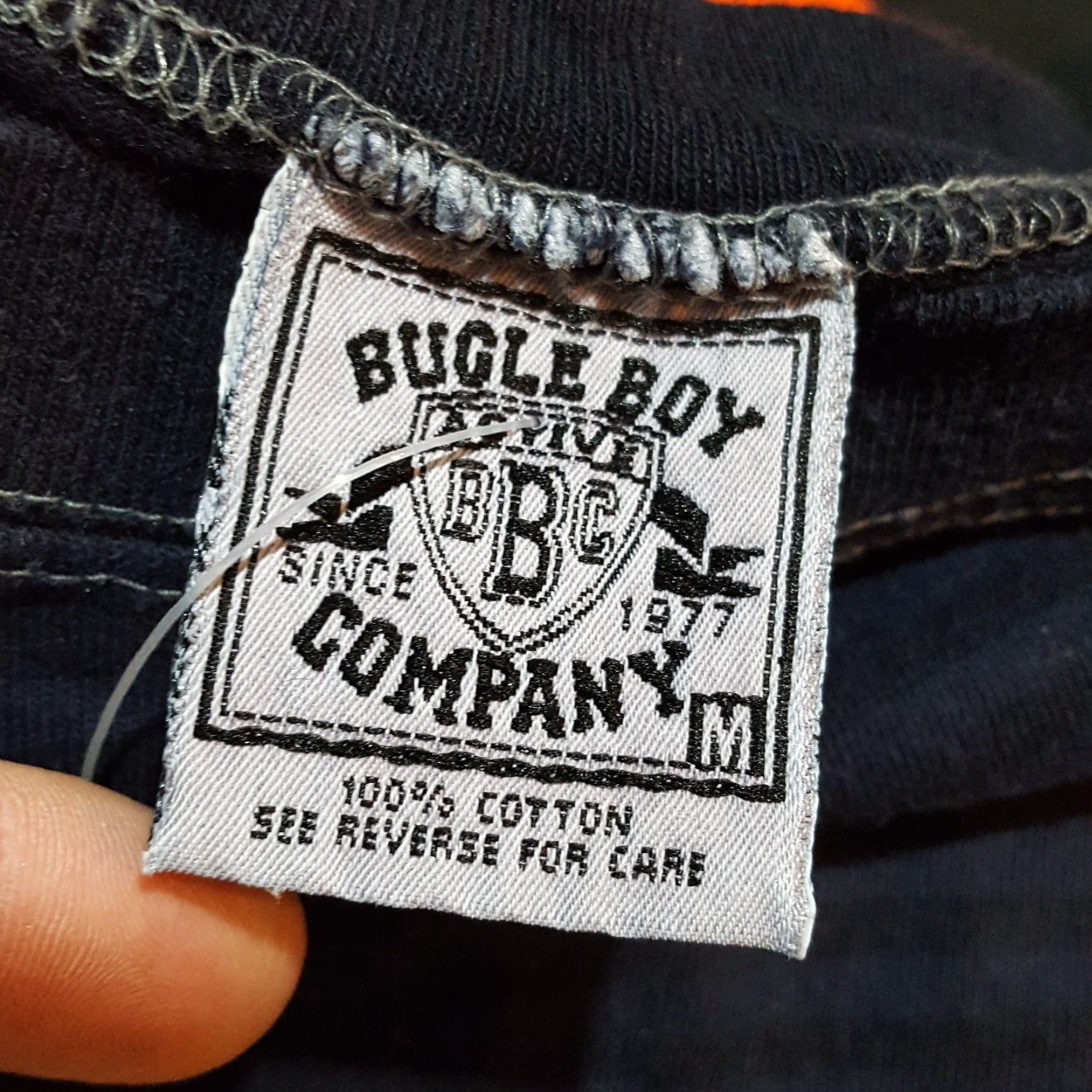 Bugle Boy VINTAGE Bugle Boy Striped Biker Logo T-Shirt Men's Medium Gray Y2K Retro Skate Surf Grunge Size US M / EU 48-50 / 2 - 6 Thumbnail