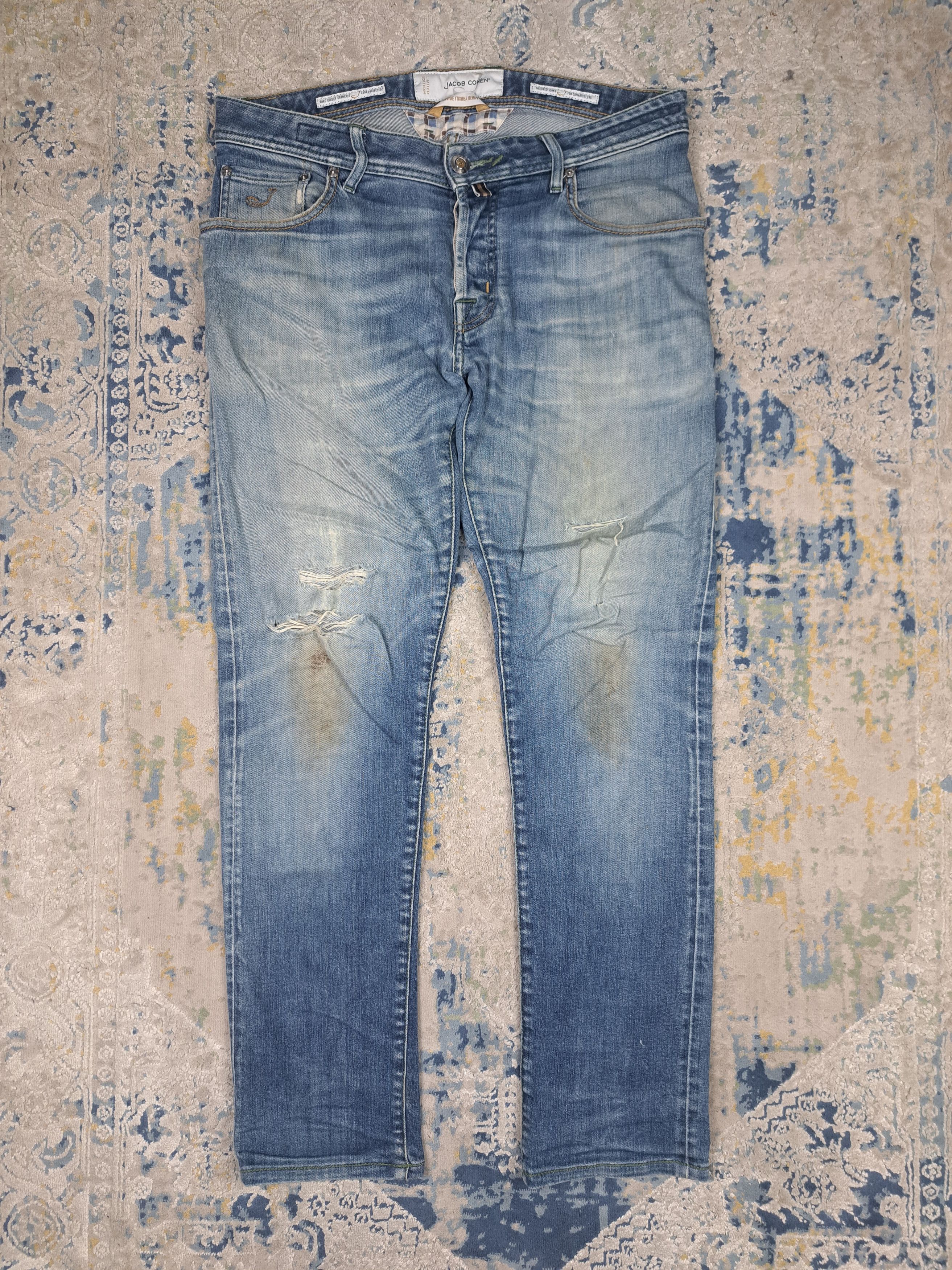 Jacob Cohen Jacob Cohen Pony Hair Patch Handmade Distressed Denim Size US 32 / EU 48 - 5 Thumbnail