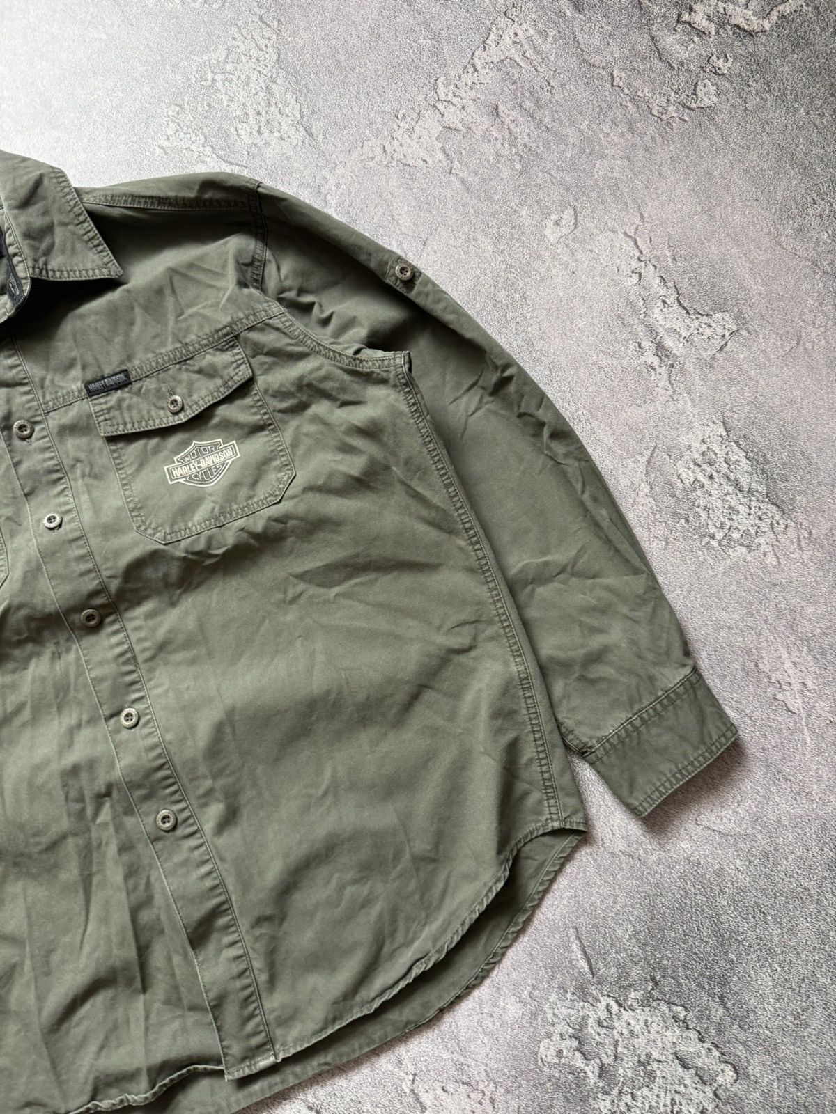 Harley Davidson × Vintage Harley Davidson XL logo ride free shirt button up long sleev Size US XL / EU 56 / 4 - 11 Thumbnail