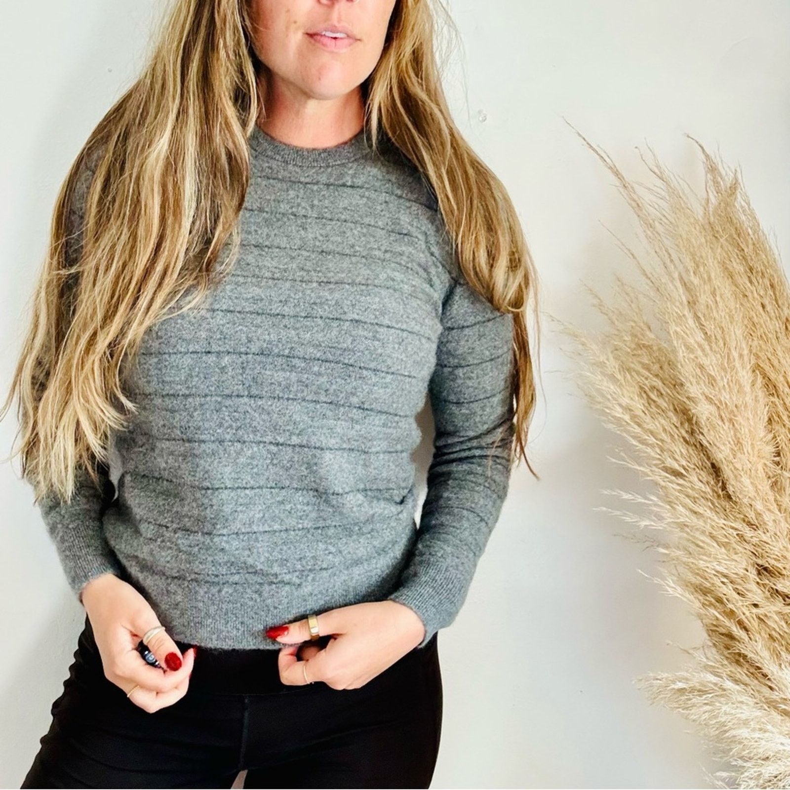 Theory THEORY Dark Light Gray Grey Cashmere $365 Pullover Sweater Size XS / US 0-2 / IT 36-38 - 13 Thumbnail