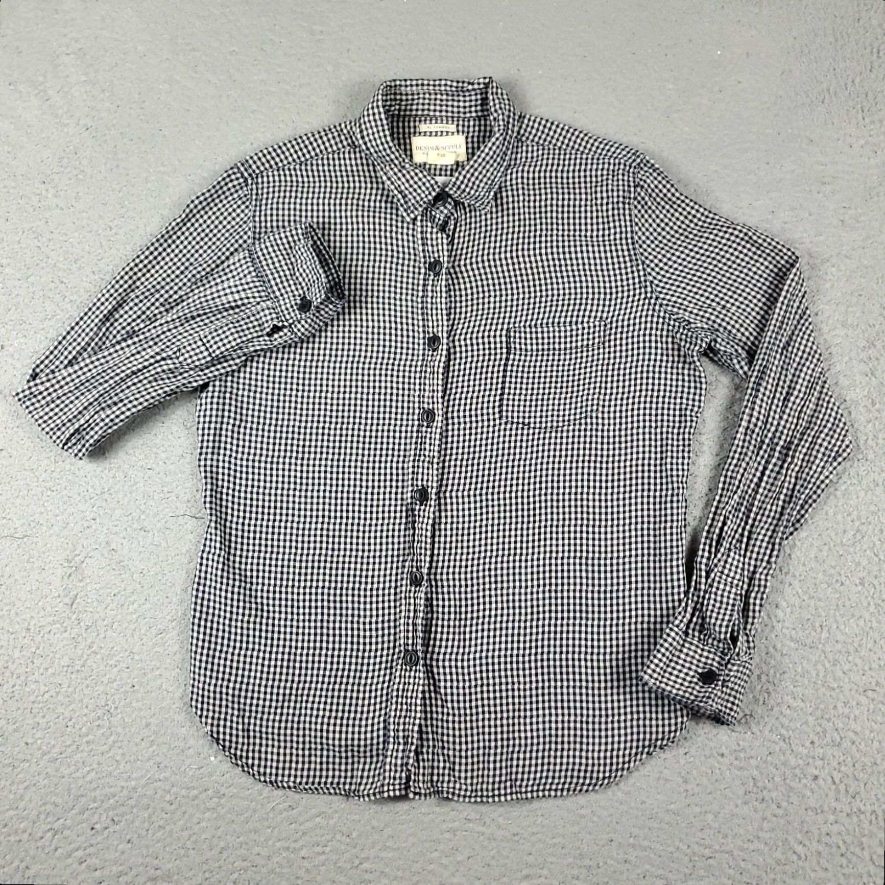 Ralph Lauren DENIM & SUPPLY RALPH LAUREN Shirt Mens Medium Blue Check Button Up Long Sleeve Size US M / EU 48-50 / 2 - 2 Thumbnail