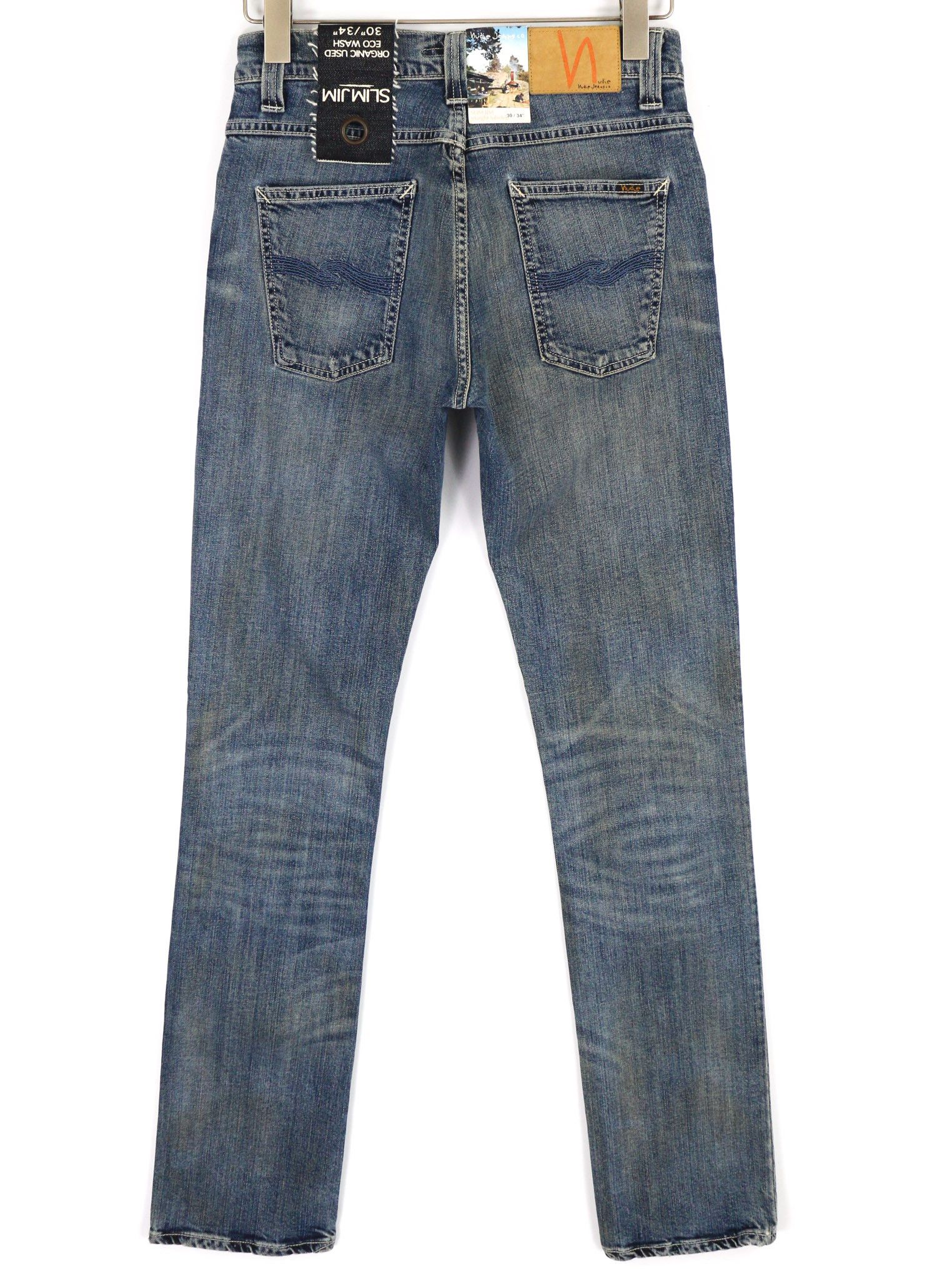 Nudie Jeans SLIM JIM W30/L34 Organic Eco Wash Zip Blue 82663 Size US 30 / EU 46 - 2 Thumbnail