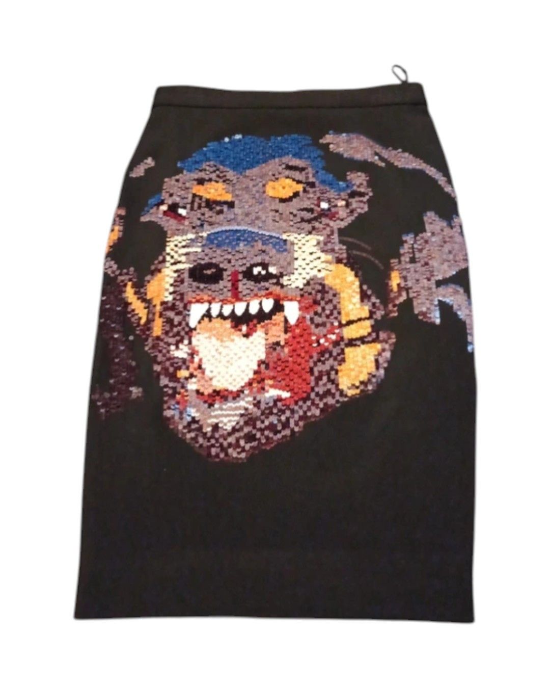 Givenchy RARE ROTTWEILER SEQUIN-EMBELLISHED SKIRT Size 26" / US 2 / IT 38 - 1 Thumbnail