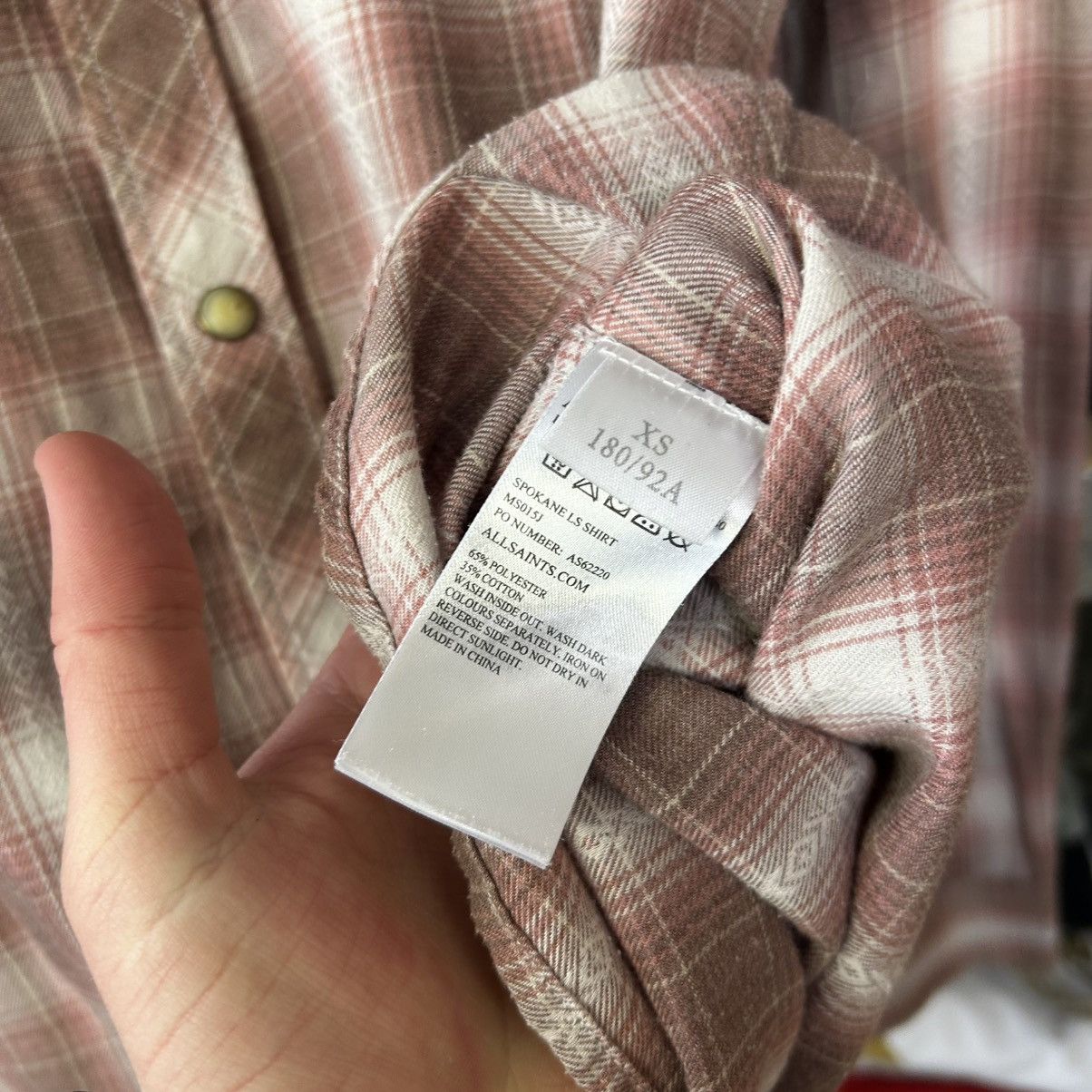 Allsaints Designer Allsaints Pocket y2k streetwear opium button shirt Size US XS / EU 42 / 0 - 7 Thumbnail