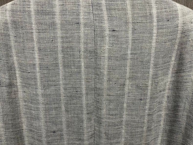 Yohji Yamamoto Yohji Yamamoto size m 98ss Striped silk linen 3 B mid-leng Size 36R - 8 Thumbnail