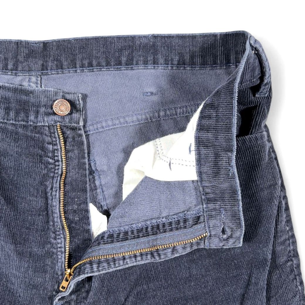 Gap VINTAGE Gap Pants Mens 35x33 Blue Corduroy Pioneer Straight Talon Zip 80s Size US 35 - 4 Thumbnail