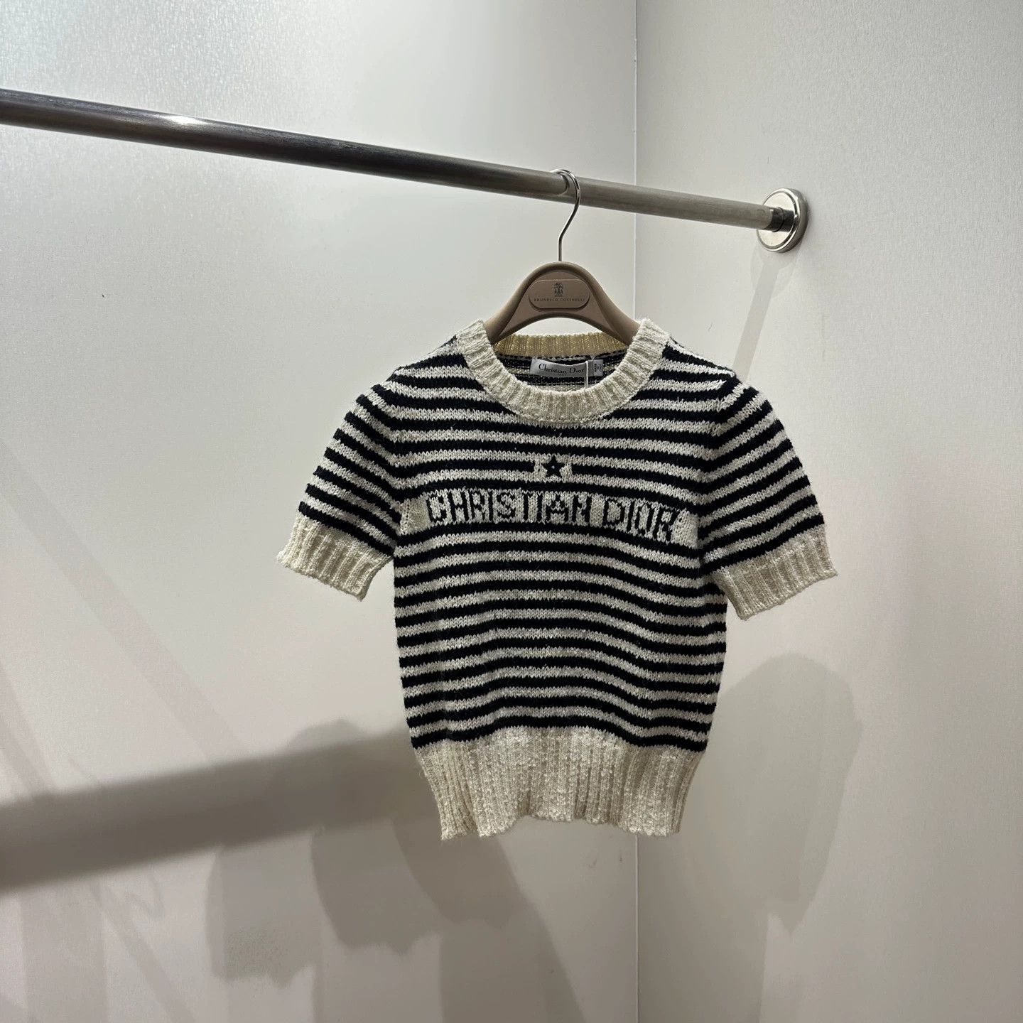 Christian Dior Monsieur Dior mar589 star logo stripe knit short-sleeve 36 Size XS / US 0-2 / IT 36-38 - 1 Thumbnail