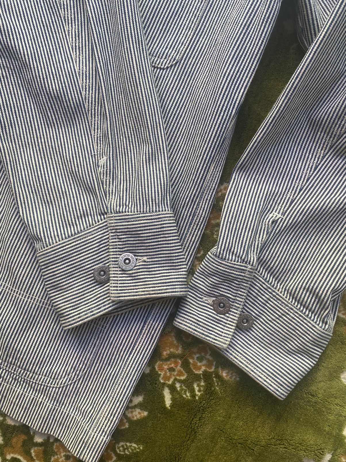 Woolrich Woolen Mills Vintage 90s Woolrich Chore Jacket Hickory Stripe Pattern Size US L / EU 52-54 / 3 - 9 Thumbnail