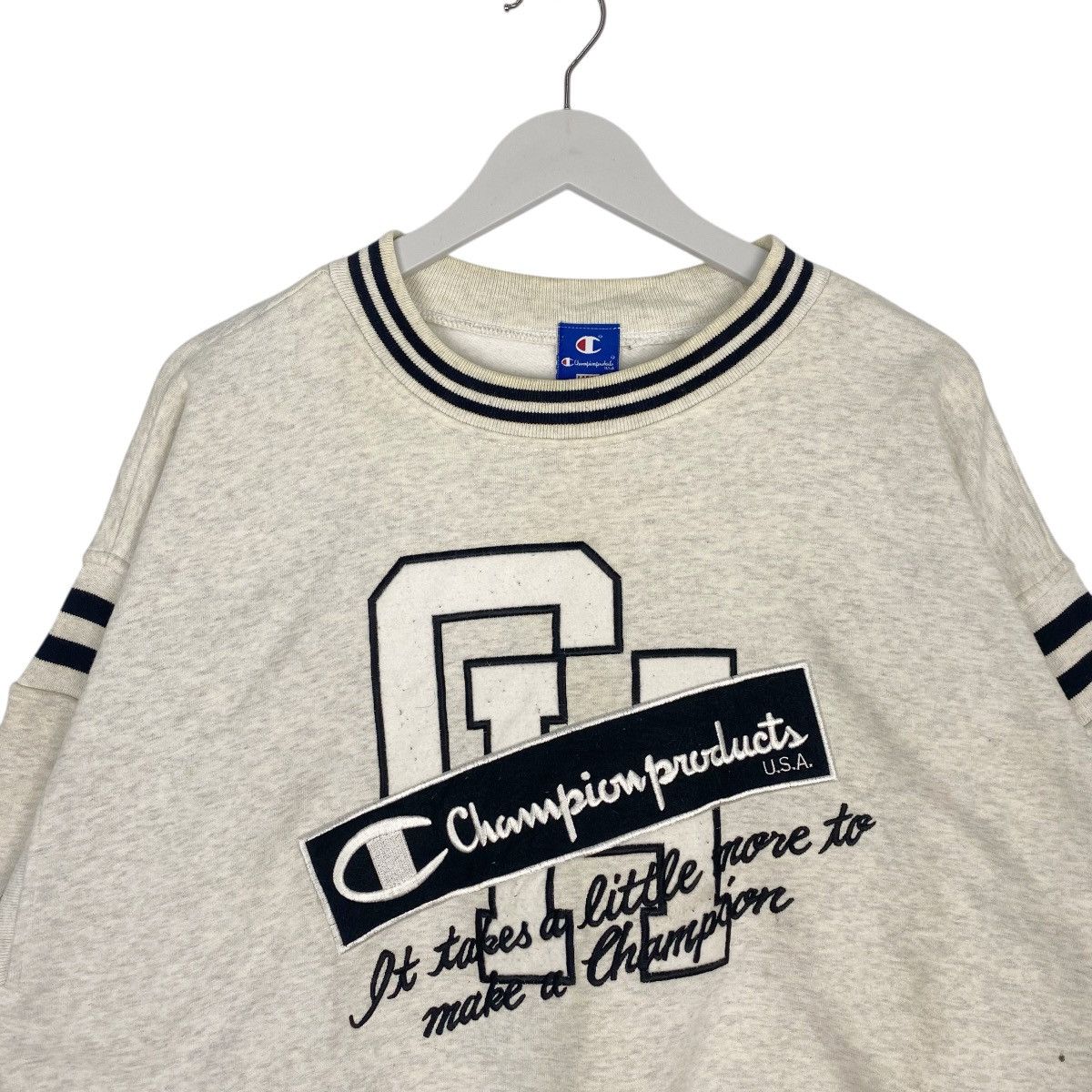 Other Vintage Champion Sweatshirt Crewneck Gray Printed Size L Size US L / EU 52-54 / 3 - 4 Thumbnail