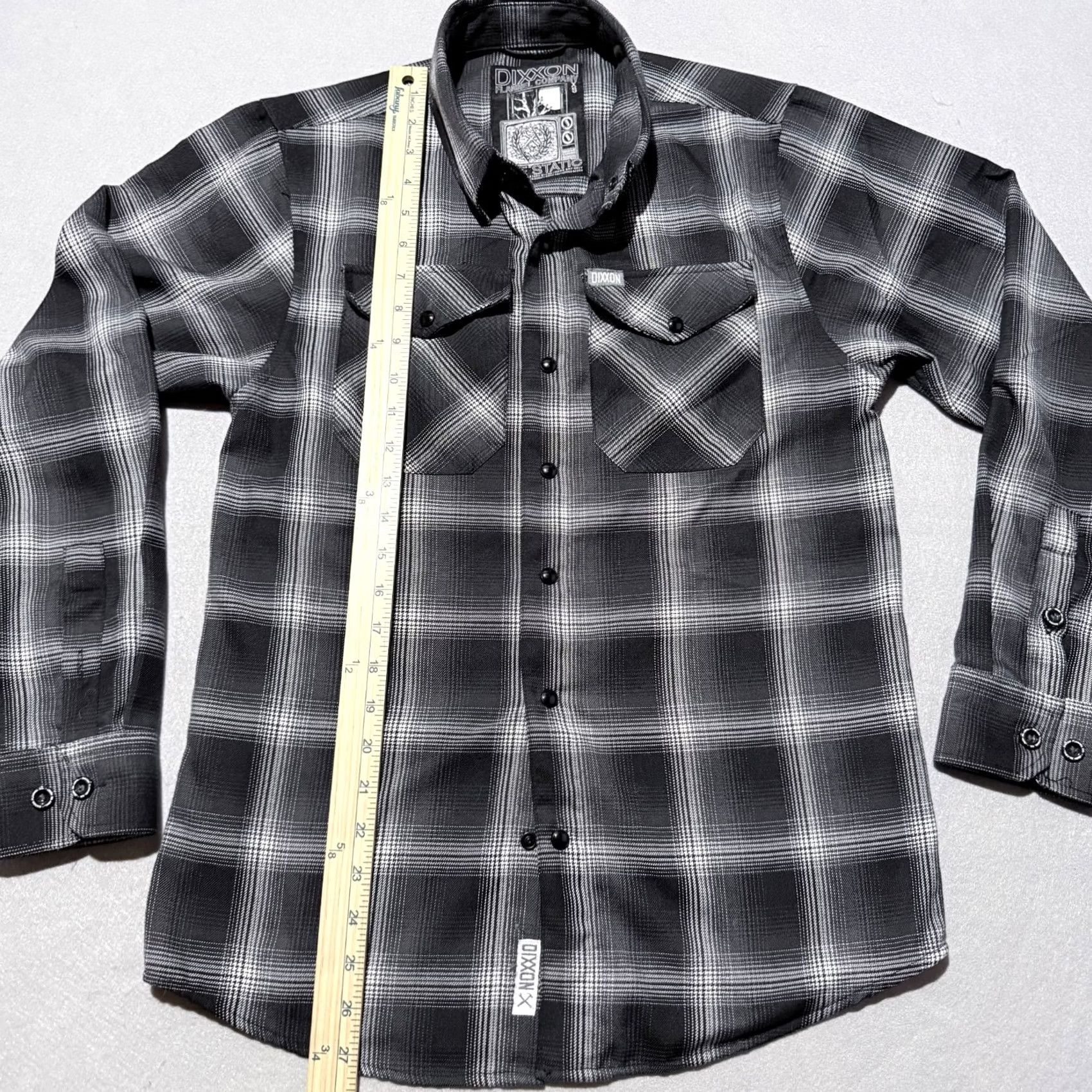 Vintage Dixxon Flannel Company The Static Shirt Men's Black Gray Plaid Pearl Snap XS Shirt Men Black Gray Plaid Snap XS Size US XS / EU 42 / 0 - 8 Thumbnail