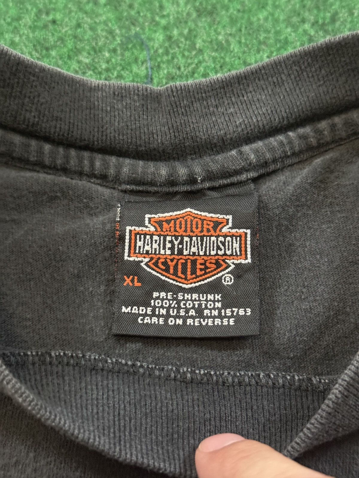 Harley Davidson Vintage 90s Harley Davidson Faded Biker Motorcycle T Shirt Size US XL / EU 56 / 4 - 5 Thumbnail