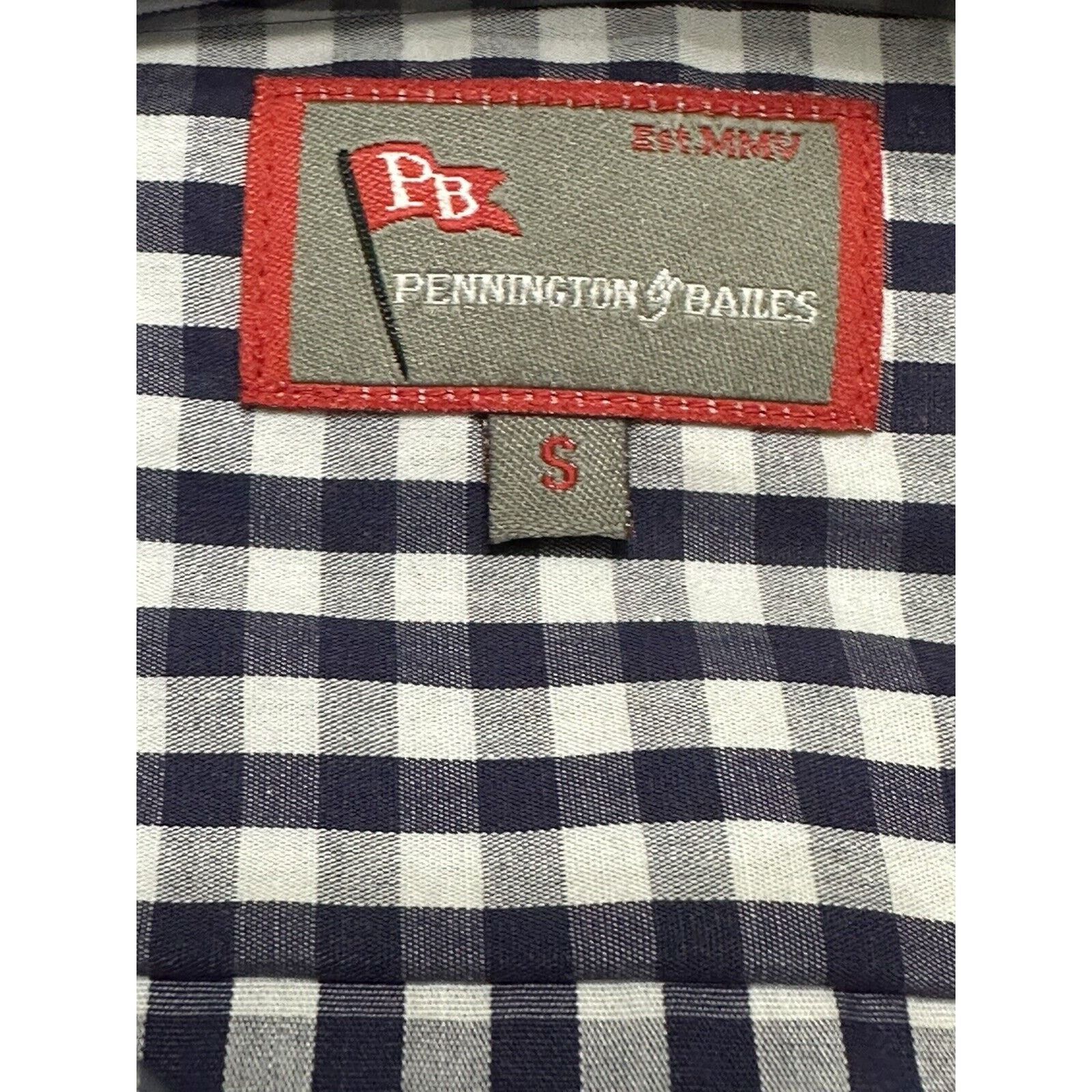Other Pennington & Bailes Gingham Button Up Shirt Blue White S NWT Size US S / EU 44-46 / 1 - 8 Thumbnail