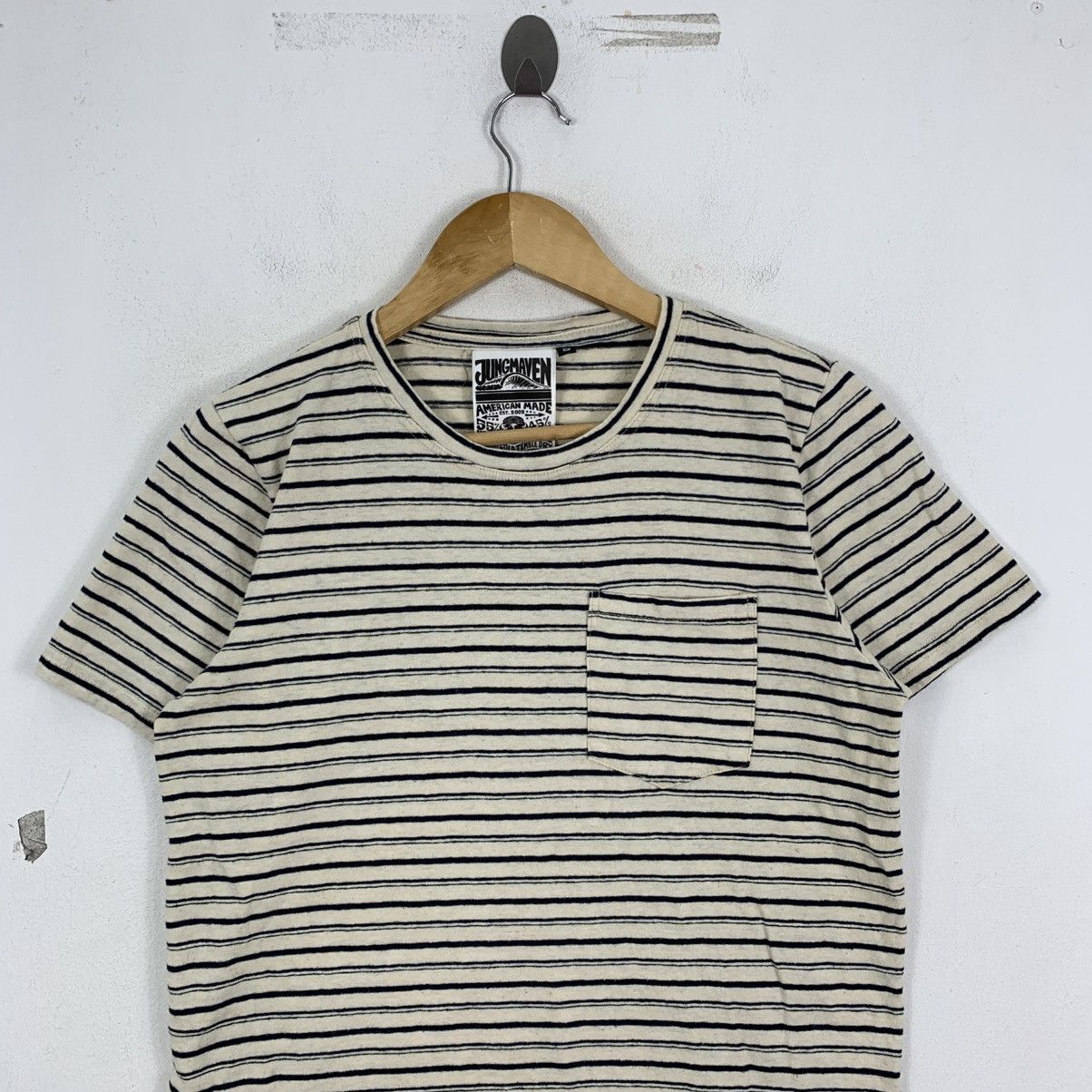 Jungmaven JUNGMAVEN USA American Made Stripes Single Pocket Tshirt Size US S / EU 44-46 / 1 - 3 Thumbnail