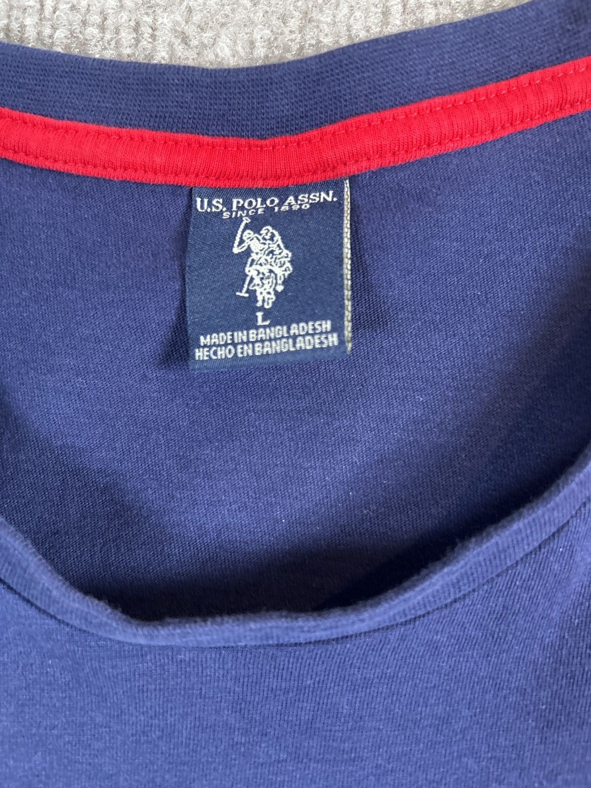 U.S. Polo Assn. U.S. Polo Assn. Men’s T-Shirt L Navy Blue Red White Stripe Size US XL / EU 56 / 4 - 3 Thumbnail