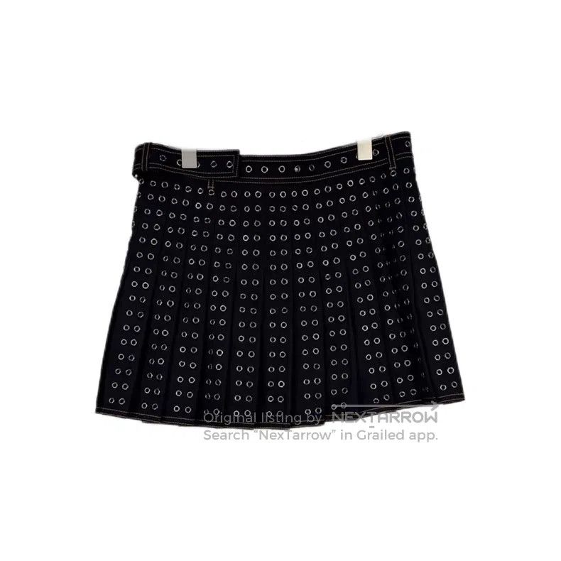 Dior Dior Black rivet fixed belt short skirt Size 24" / US 00 / IT 34 - 2 Thumbnail