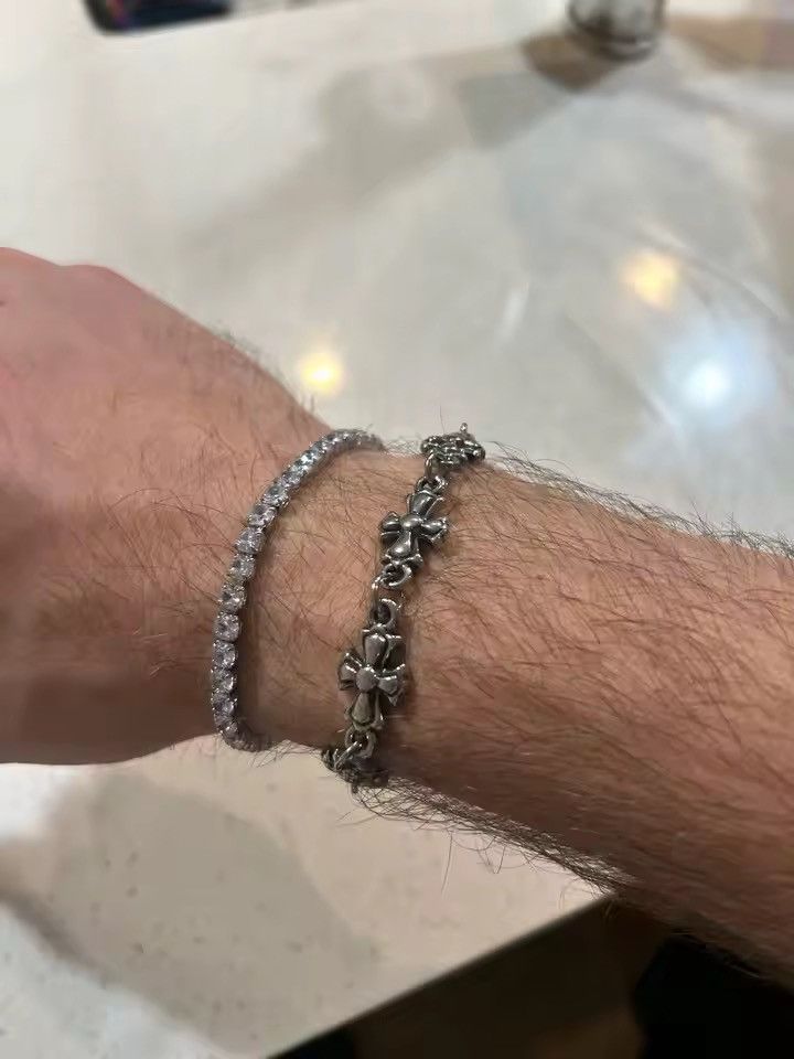 Jewelry ICEDOUTCZ TennisBracelet 17 cm+ 4 cm Cut Cubic Zirconia Size ONE SIZE - 4 Thumbnail