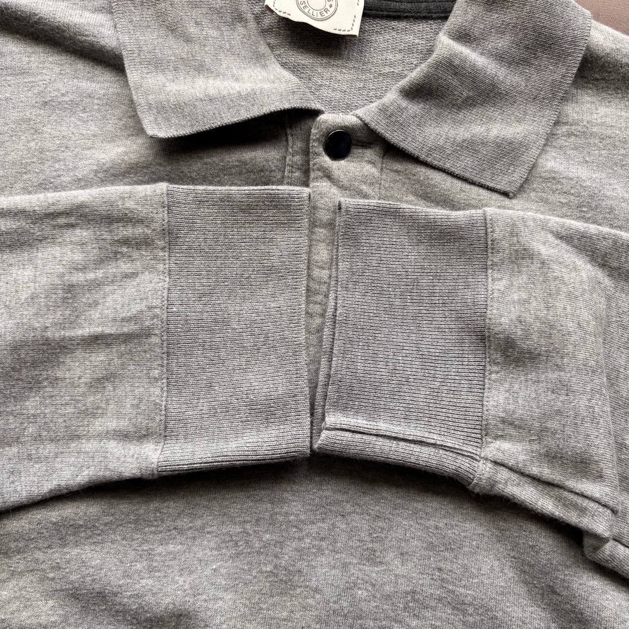 Hermes Hermes Sellier Side ( H ) Longsleeve Grey Polo Shirt Size US L / EU 52-54 / 3 - 9 Thumbnail