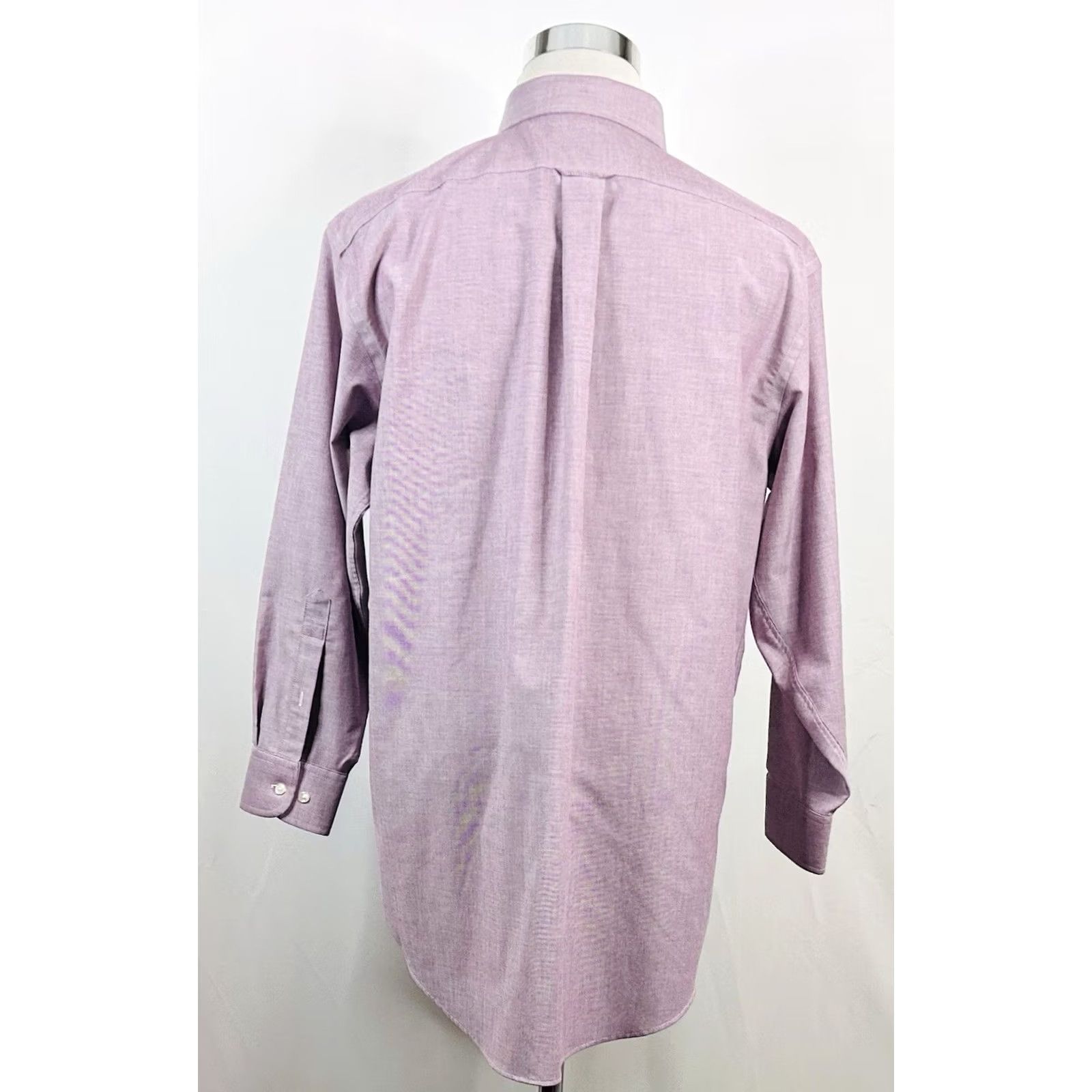 Stafford Stafford Dress Shirt Oxford Classic Fit 32/33 17 Red Cotton Blend Formal Mens Size 46R - 5 Thumbnail