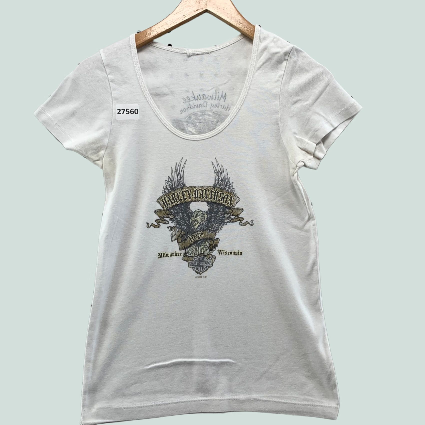 Harley Davidson VINTAGE Harley Davidson Motorcycle Top White Medium Womens Milwaukee WIS Size M / US 6-8 / IT 42-44 - 1 Thumbnail
