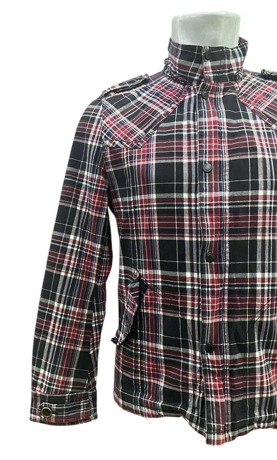 Japanese Brand KLEIN PLUS Homme Checkered Jacket Zipper Size US XXS / EU 40 - 3 Thumbnail