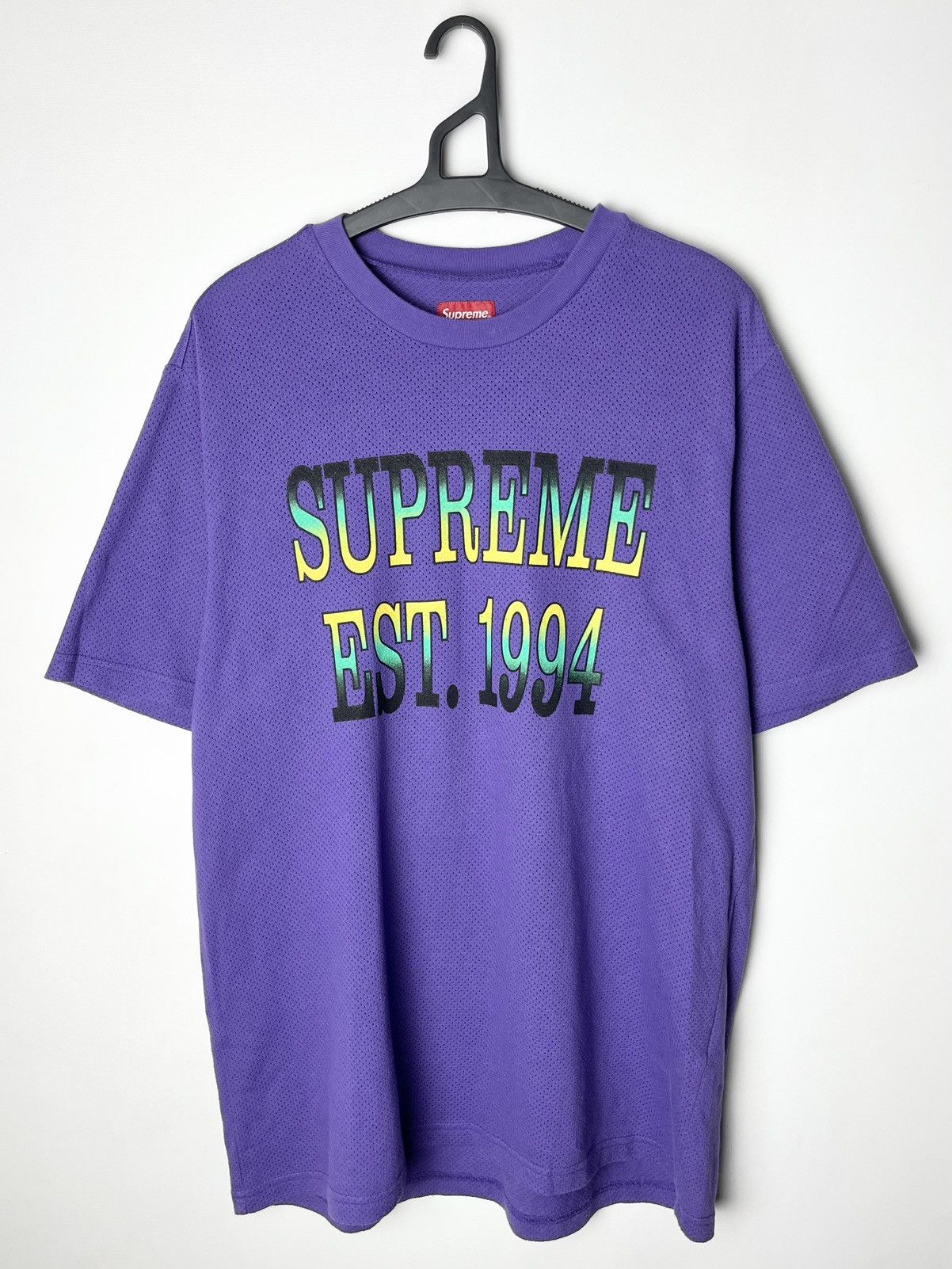 Supreme Supreme Cotton Mesh Logo Gradient Short-Sleeve Top 'Purple' Size US M / EU 48-50 / 2 - 1 Thumbnail