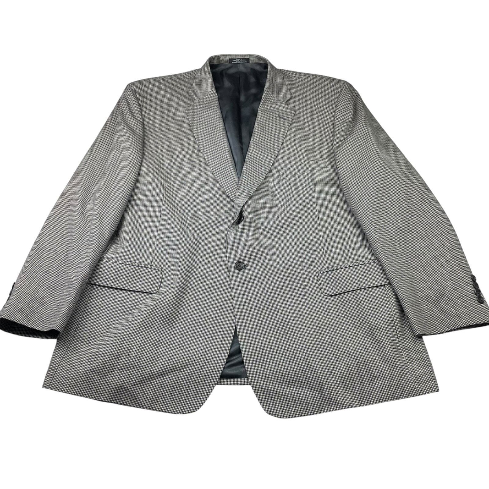 Stafford Stafford Men's 100% Wool 2-Button Blazer Beige/Blue/Gray Hou Size 50R - 2 Thumbnail