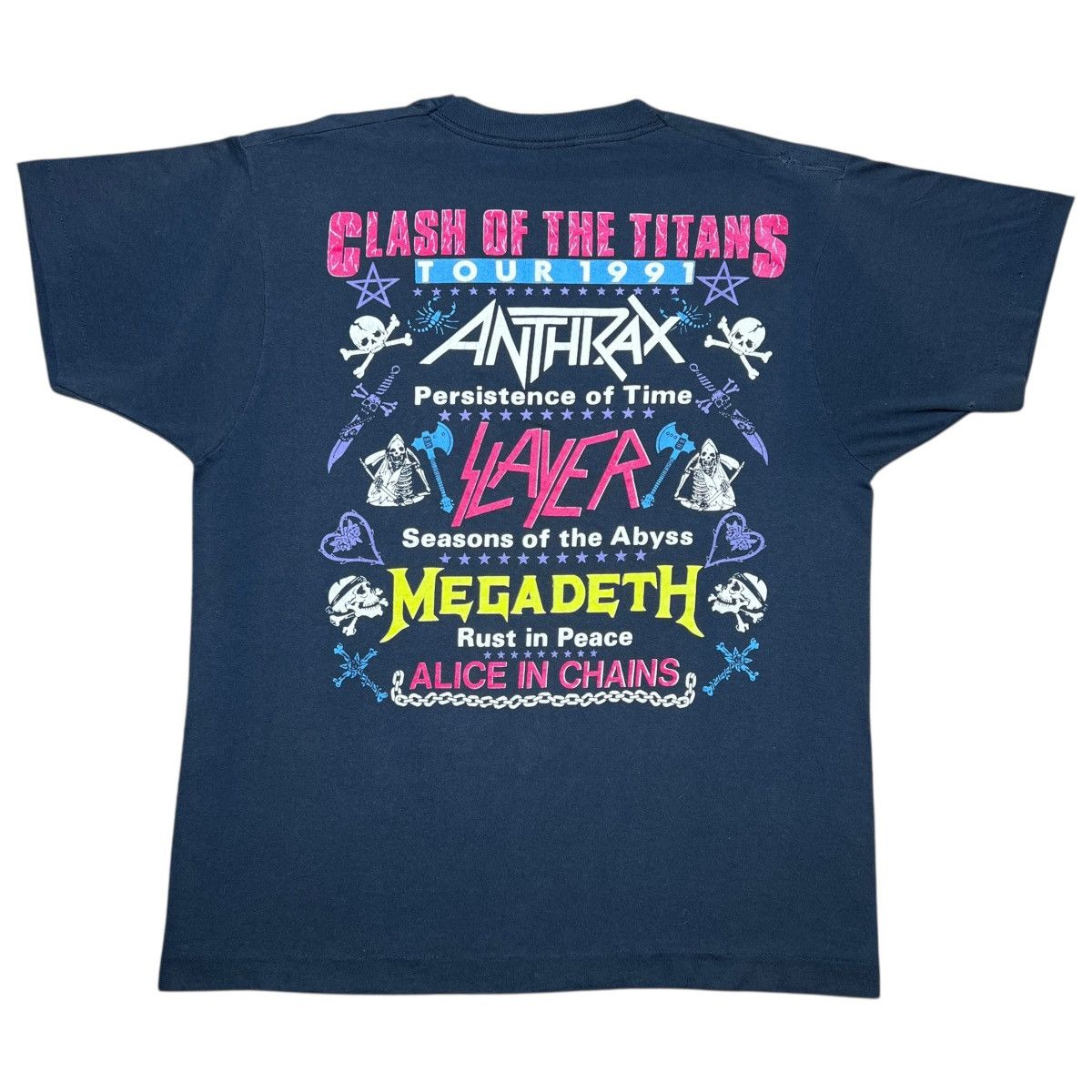 Band Tees Vintage 1991 Clash Of The Titans Tour Alice In Chains Tee Size US L / EU 52-54 / 3 - 2 Thumbnail