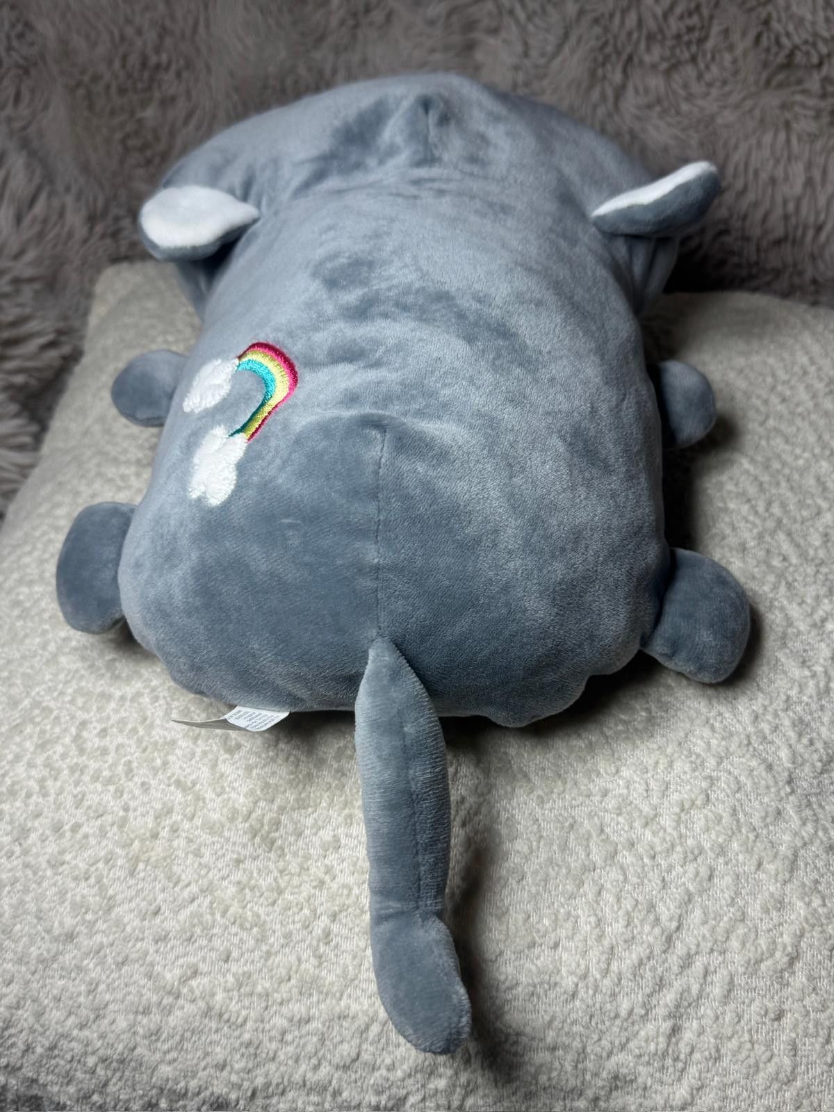 Unknown London Gray Cat Beanbag Plushie with Rainbow Embroidery Size ONE SIZE - 3 Thumbnail