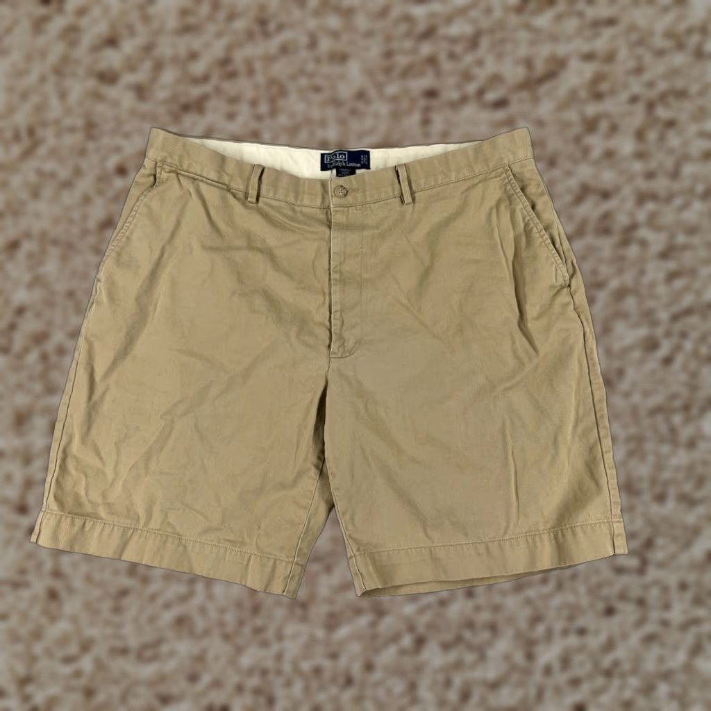 Polo Ralph Lauren Polo Ralph Lauren Shorts Men 40 Beige Classic Chino Zip Fly Prospect 100% Cotton Size US L / EU 52-54 / 3 - 1 Thumbnail