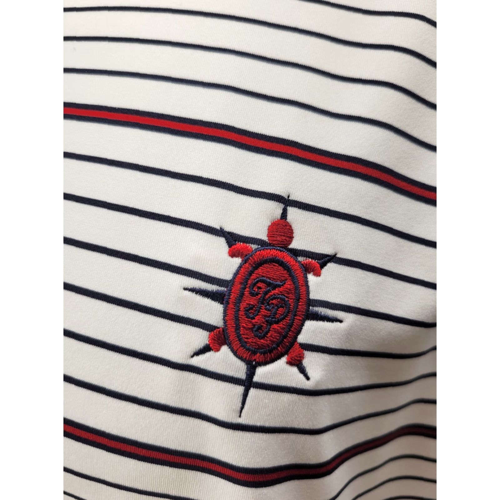Footjoy FootJoy Polo Shirt M S Size L White Red Striped Logo US Flag Vintage No Size US L / EU 52-54 / 3 - 5 Thumbnail