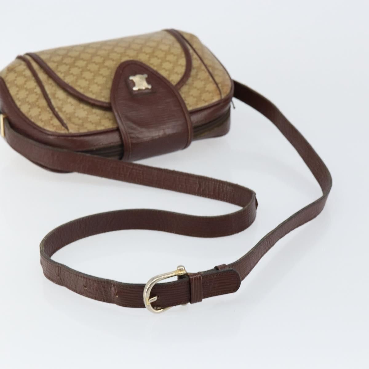 Celine CELINE Macadam Canvas Shoulder Bag Pvc Beige Gold Size ONE SIZE - 7 Thumbnail
