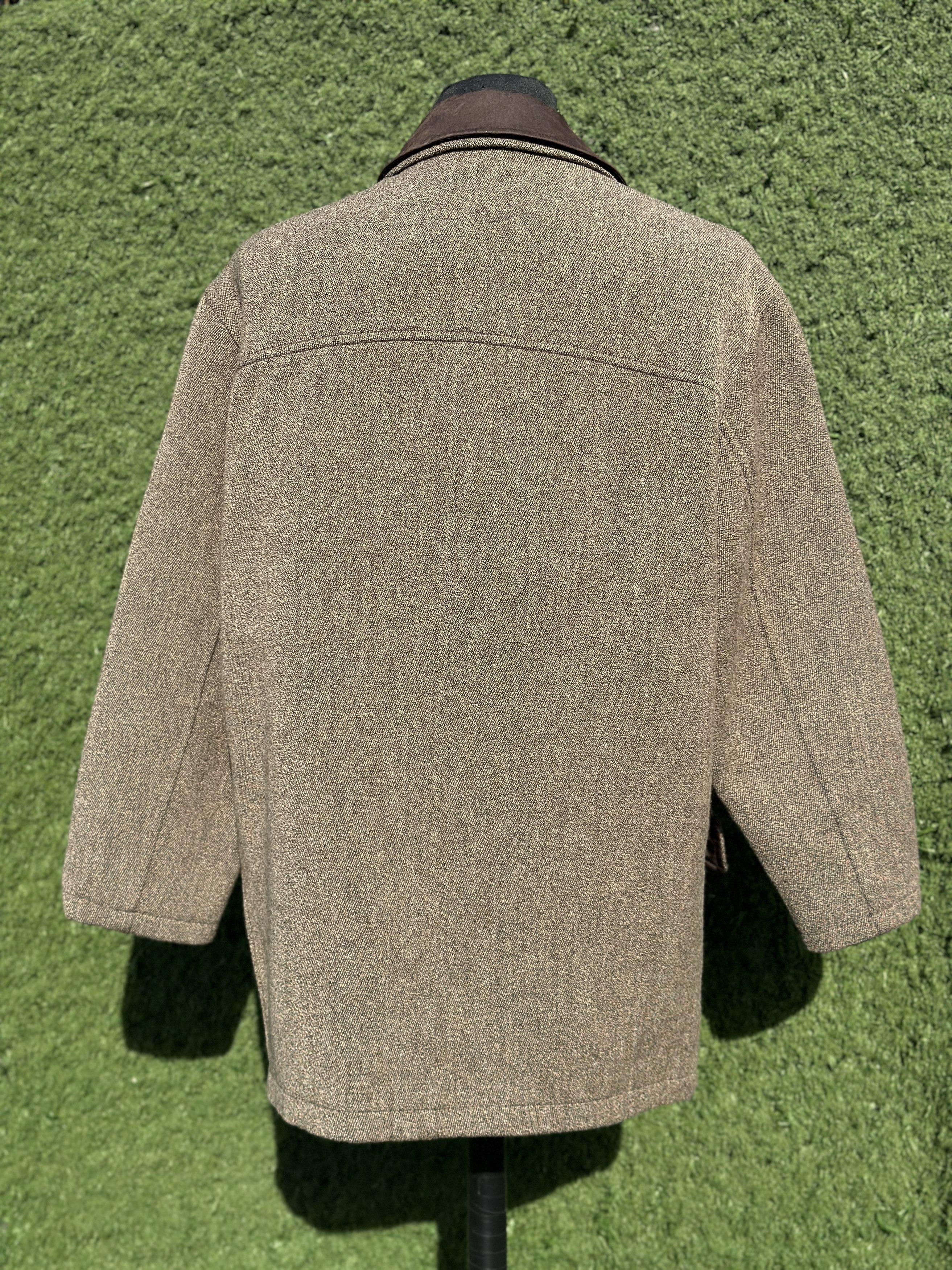 Canali Canali Wool Cashmere Tweed Style Coat Leather Collar 50 IT Size US M / EU 48-50 / 2 - 9 Thumbnail