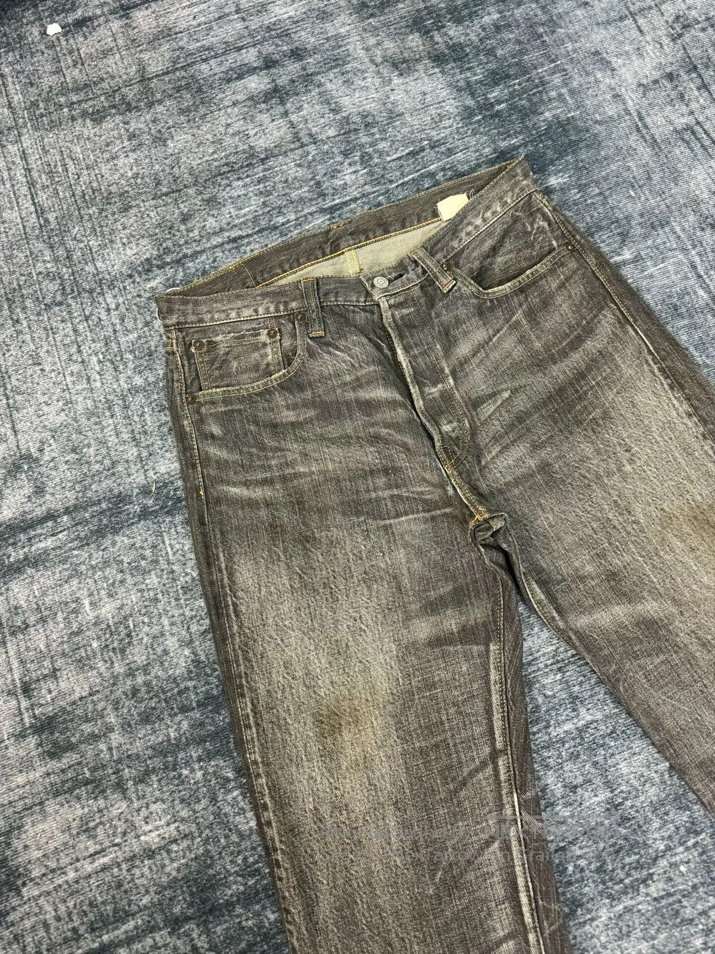 Sugar Cane Vintage Sugar Cane Washed Black Gray Jeans. Size US 33 - 2 Thumbnail