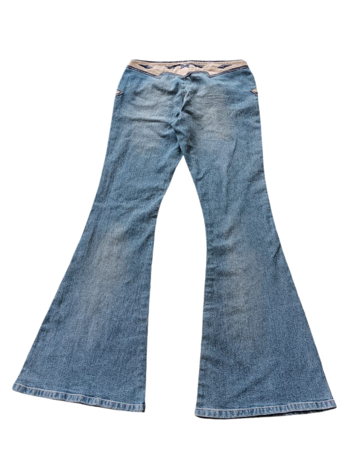 Parasuco 🤤RARE🤤paracuso leather patch super flared jeans | unisex Size US 30 / EU 46 - 10 Thumbnail