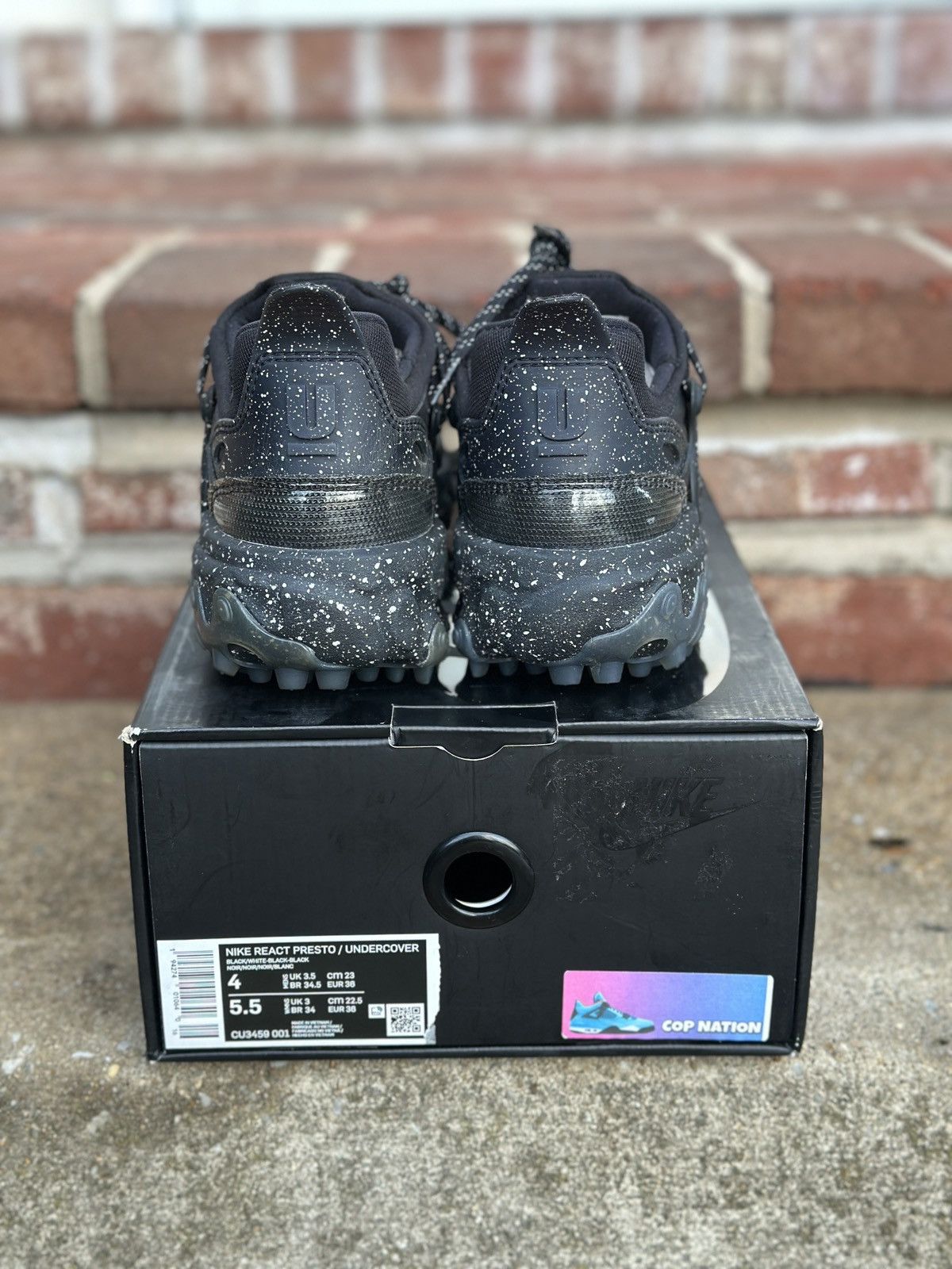 Nike × Undercover Nike x Undercover Nike React Presto Black 4M Size US 5 / EU 37 - 4 Thumbnail
