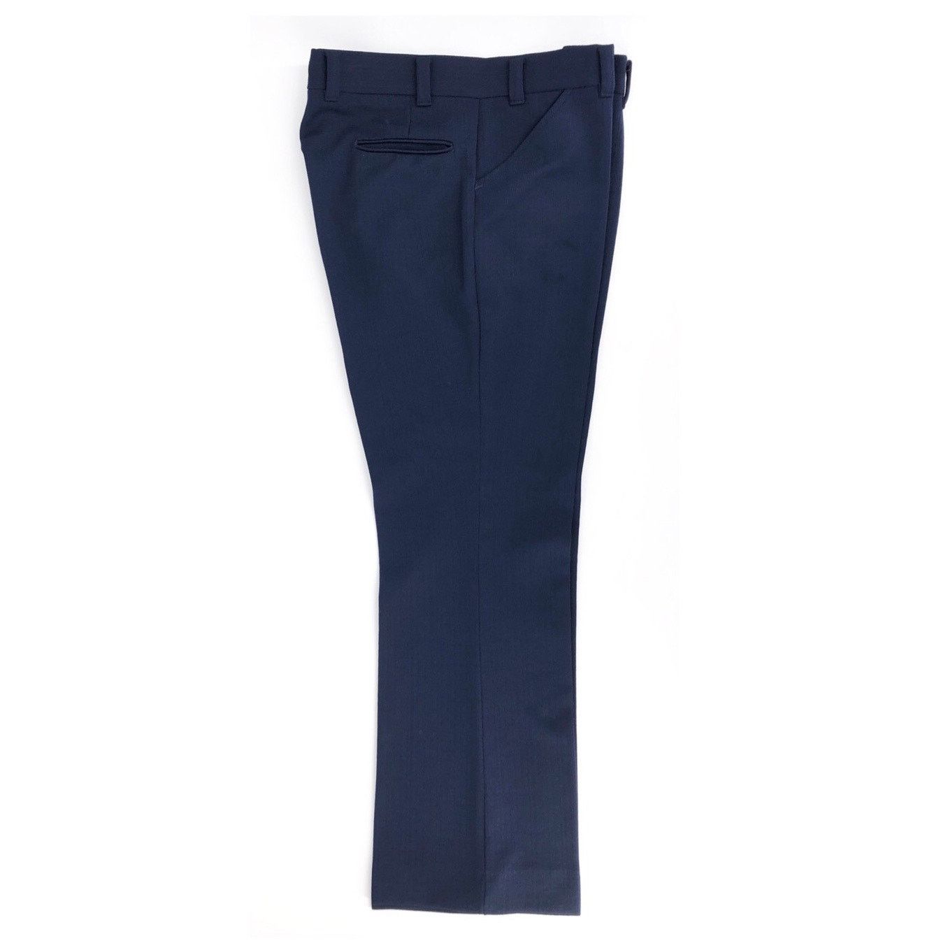 Vintage 70s navy blue textured polyester pants 1970s vintage Size US 38 / EU 54 - 3 Thumbnail