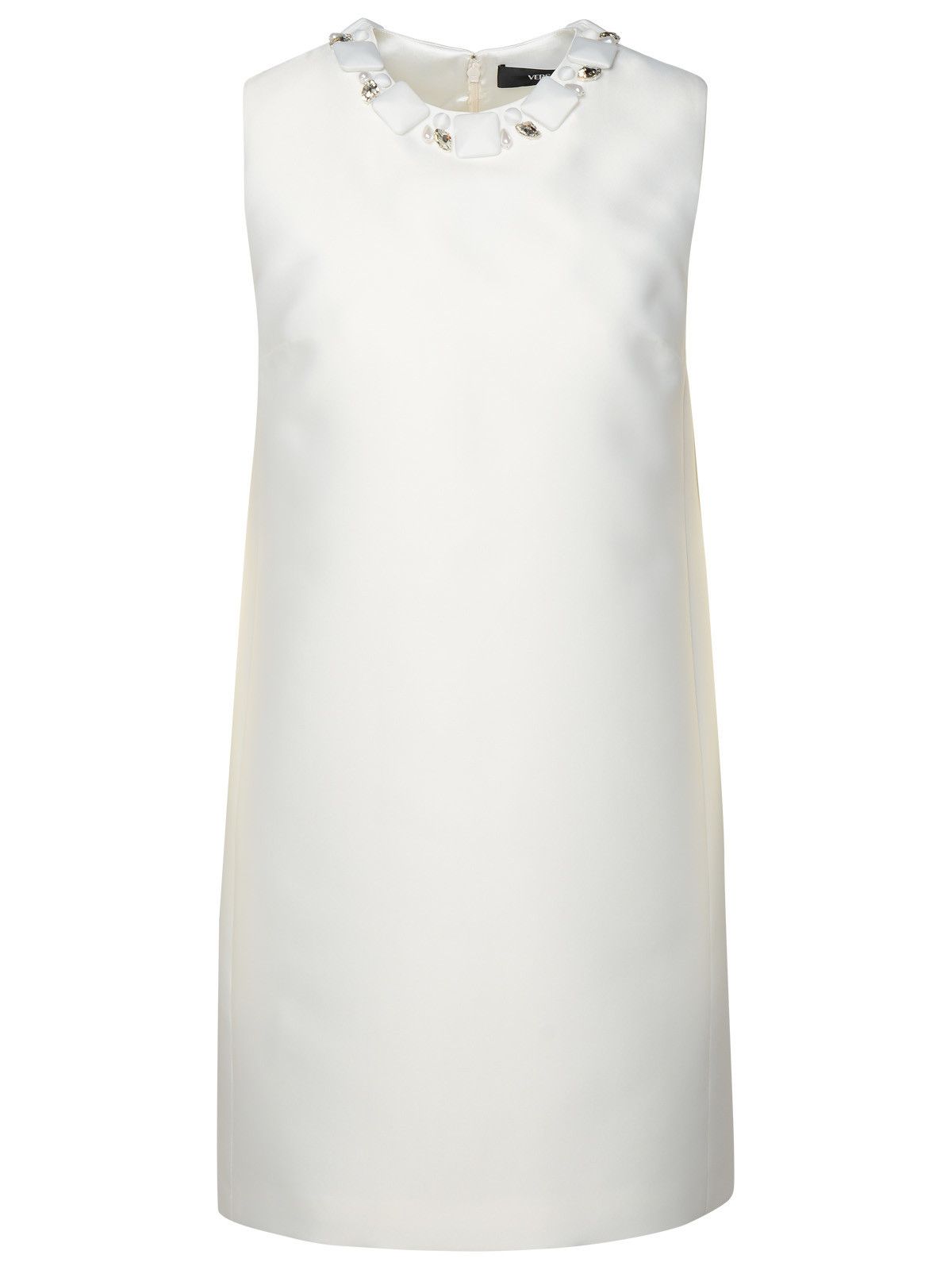 White Silk Blend Dress