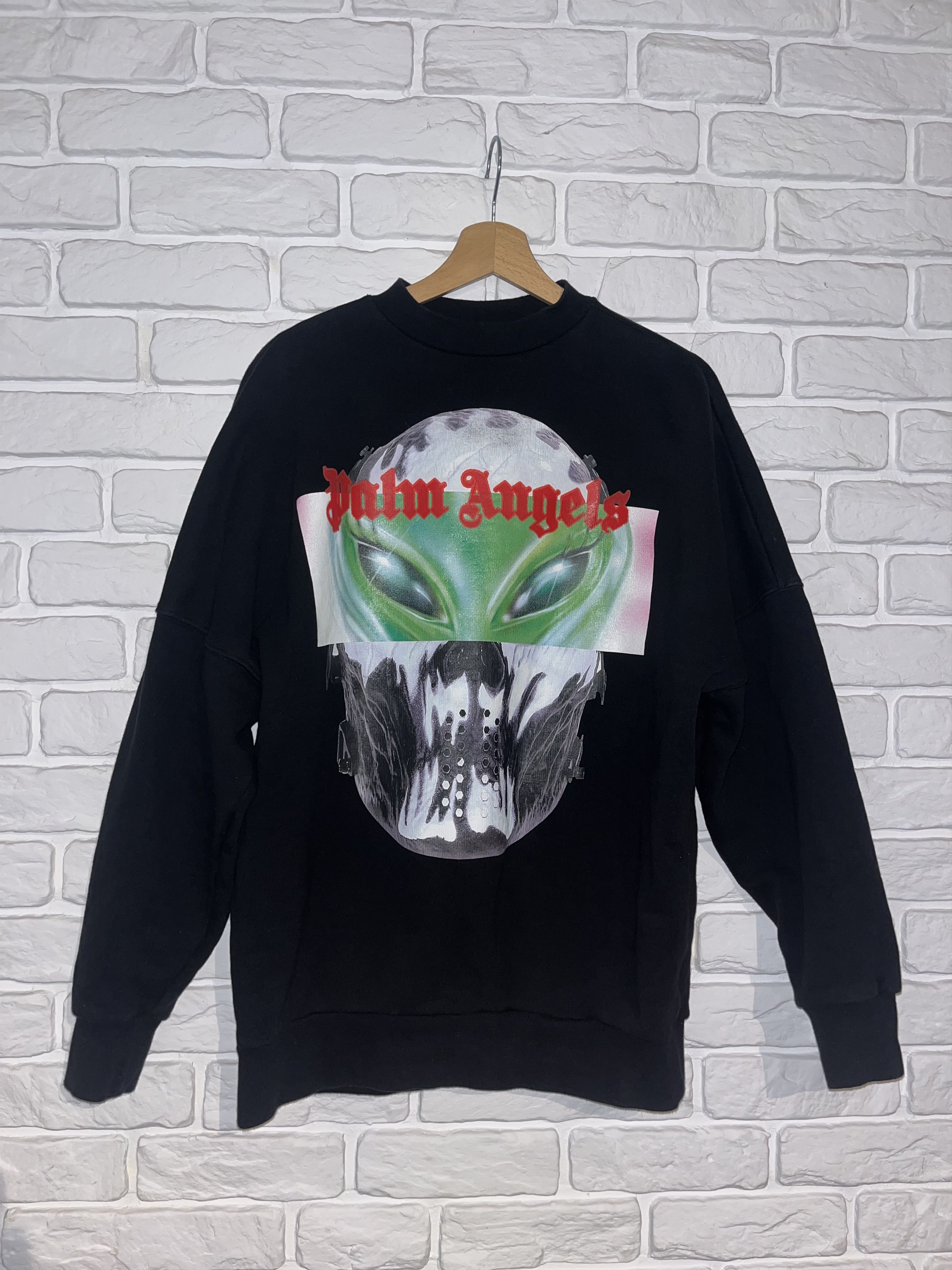 Palm Angels Palm Angels Black Alien Sweatshirt Size US XS / EU 42 / 0 - 1 Thumbnail