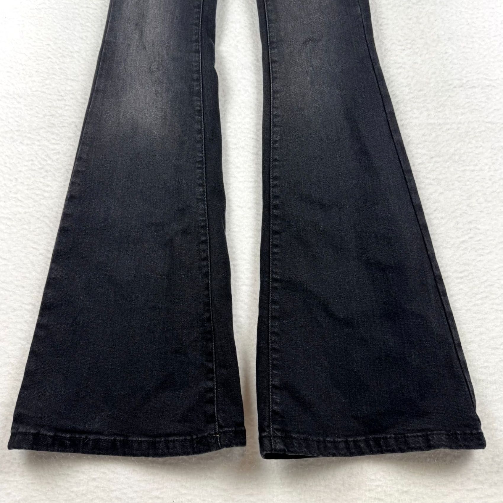 Free People Free People Jeans 24 24 Wayde High Rise Flared Bell Bottoms Denim Black Womens Regular Boho 90s 00s Bohemian Spring Fall Winter Girls Mens Size 42" / US 20 - 3 Thumbnail