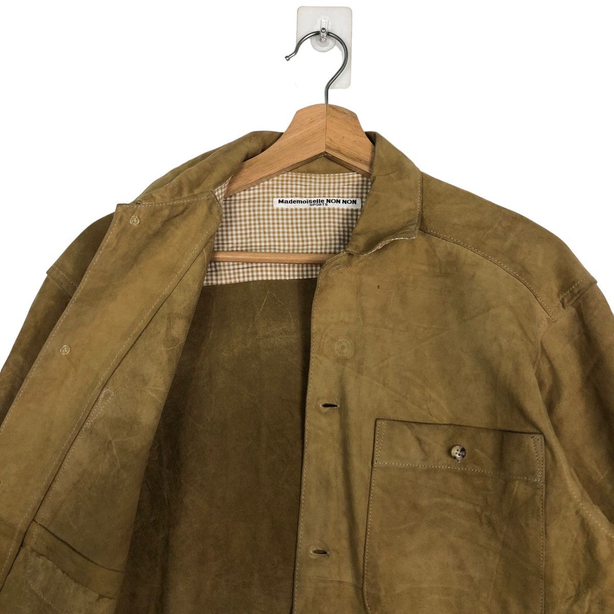 Issey Miyake 🔥90’s Vintage Suede Leather Jacket Mademoiselle NON NON Size US M / EU 48-50 / 2 - 10 Thumbnail